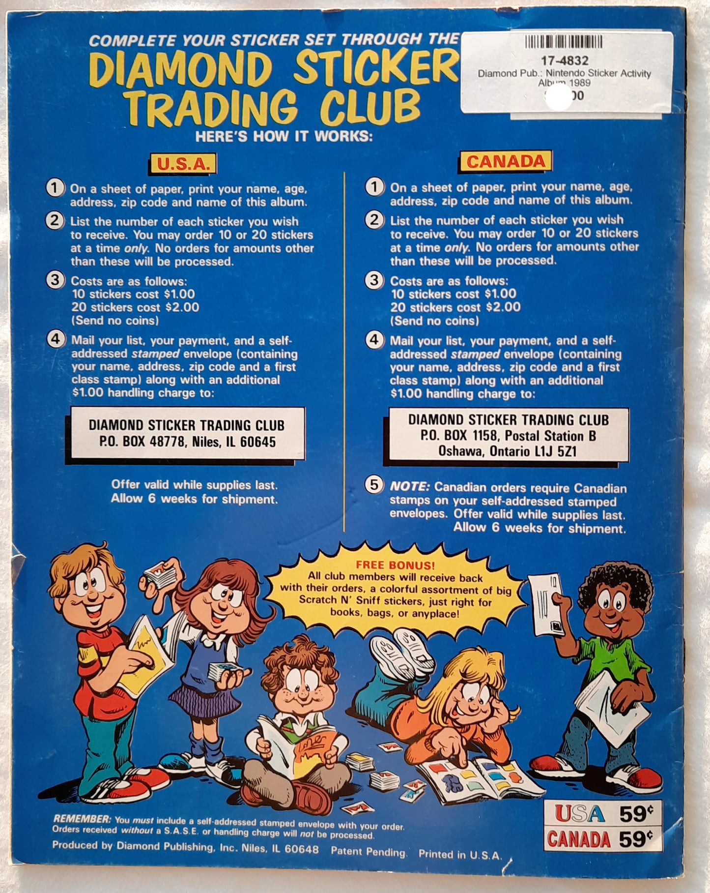 Nintendo Sticker Activity Album (Good, 1989, Pbk, 25 pages, Diamond Publishing)