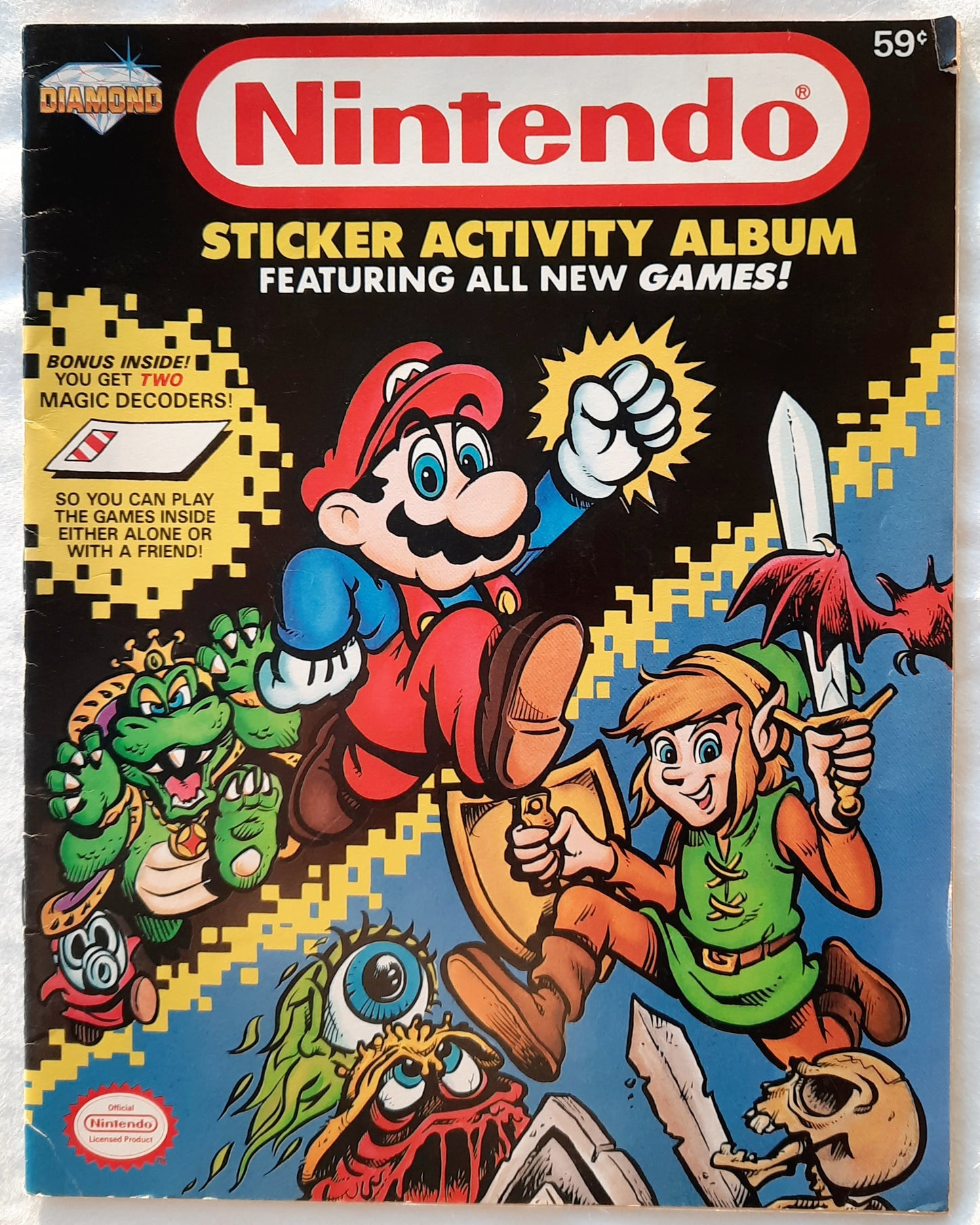 Nintendo Sticker Activity Album (Good, 1989, Pbk, 25 pages, Diamond Publishing)
