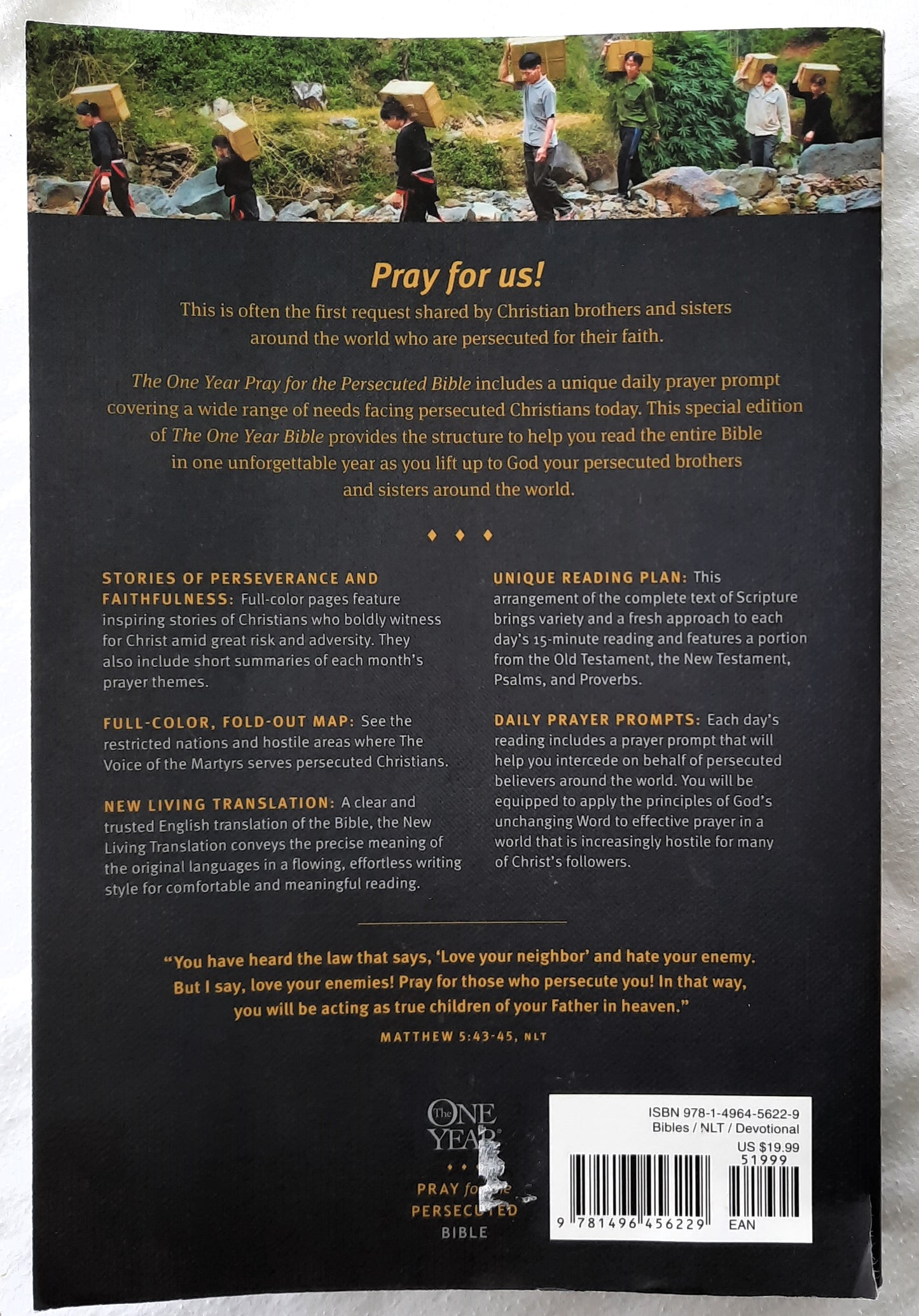 NLT The One Year Pray for the Persecuted Bible (New w/damage, 2021, PBK, 1184 pages, Tyndale House)