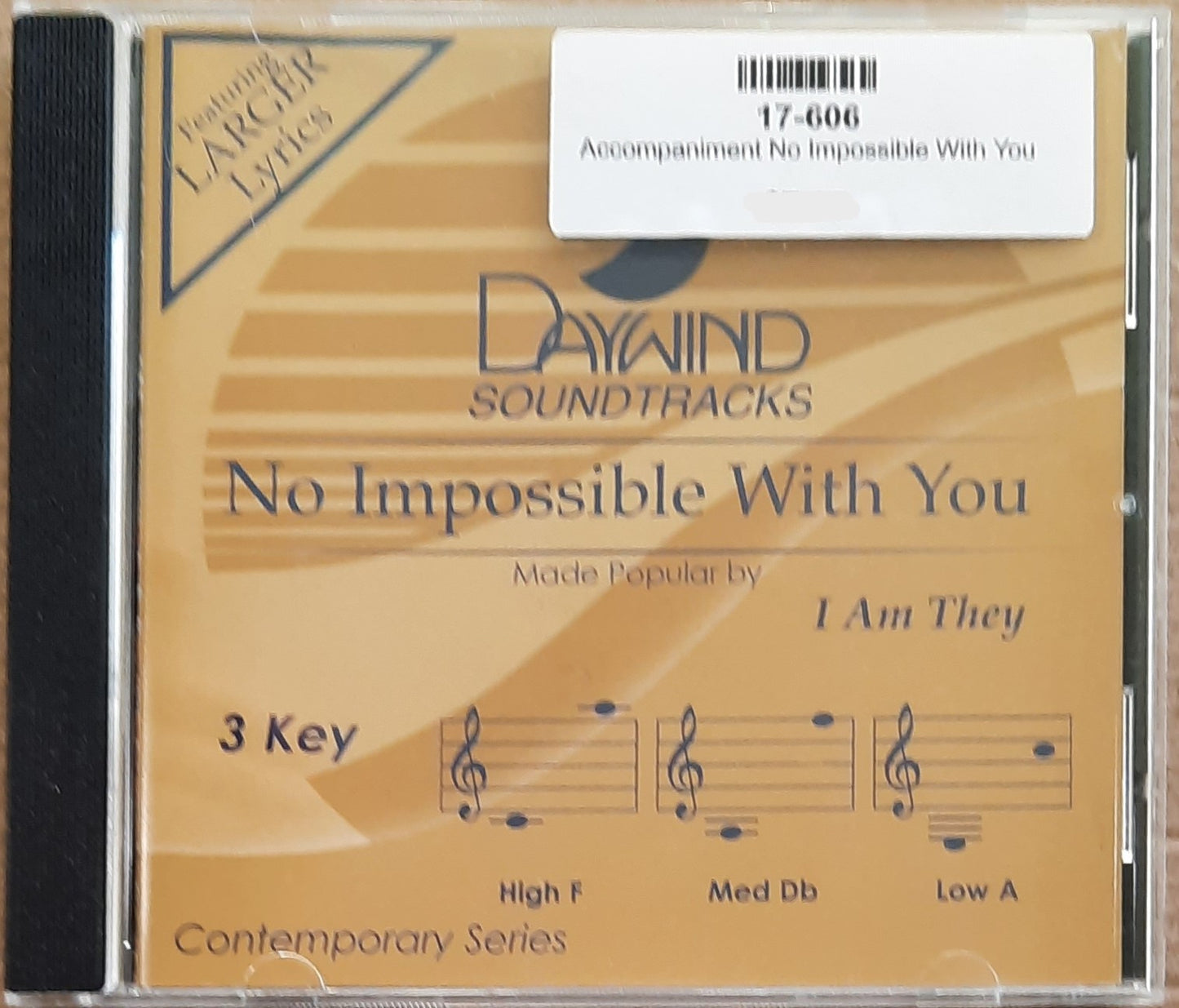 No Impossible With You Accompaniment/Performance Track I Am They (Artist) Audio CD 2020