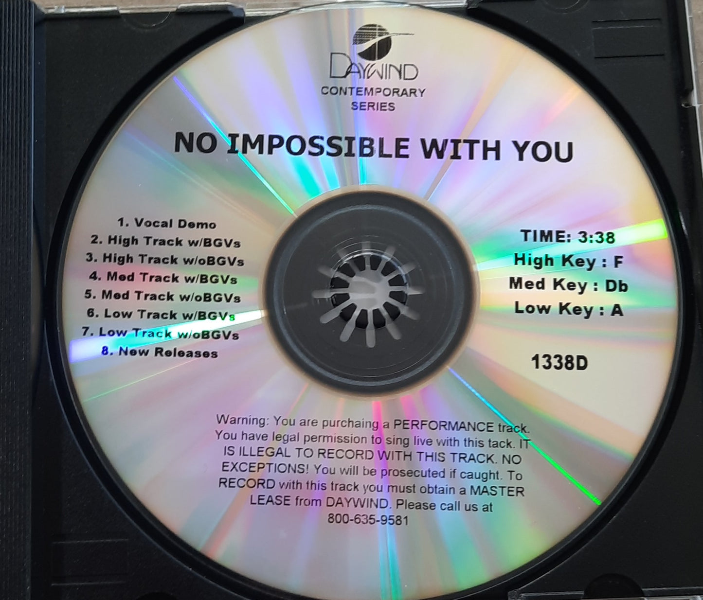 No Impossible With You Accompaniment/Performance Track I Am They (Artist) Audio CD 2020