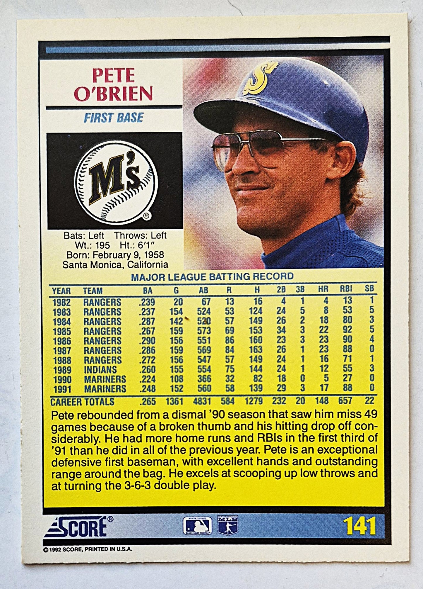 Bewertung '92 Julio Machado Milwaukee Brewers Relief Pitcher #353 Baseballkarte Nahezu Neuwertig