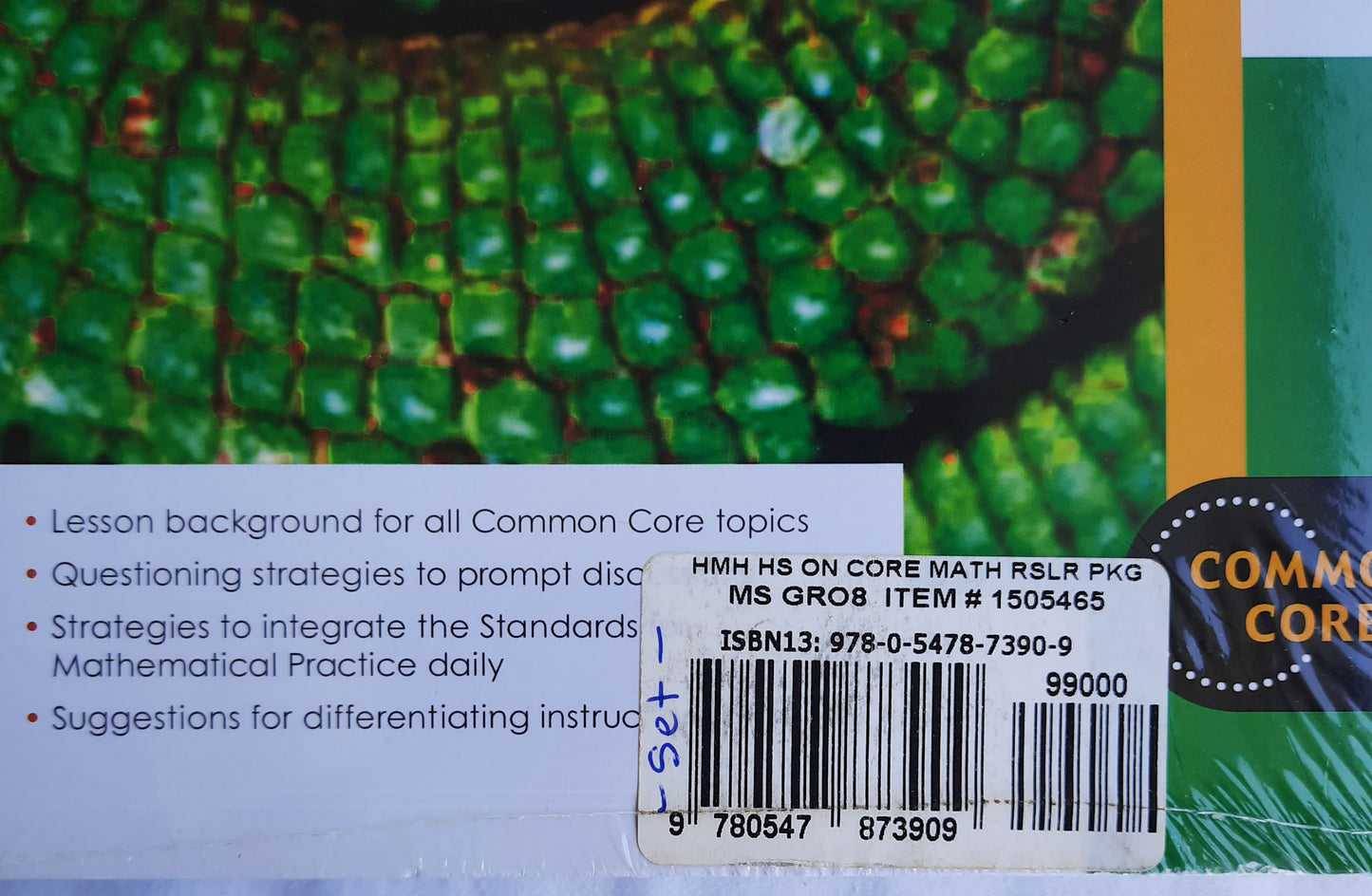 On Core Mathematics Grade 8 Teacher Edition & Student Workbook by Houghton Mifflin Harcourt (New, 2012, Pbk)