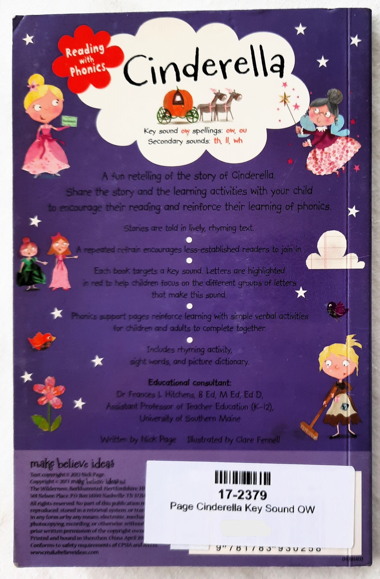 Cinderella by Nick Page (Reading with Phonics Key Sound OW spellings: ow, ou, Good, 2013, Pbk, 32 pages, Scholastic)