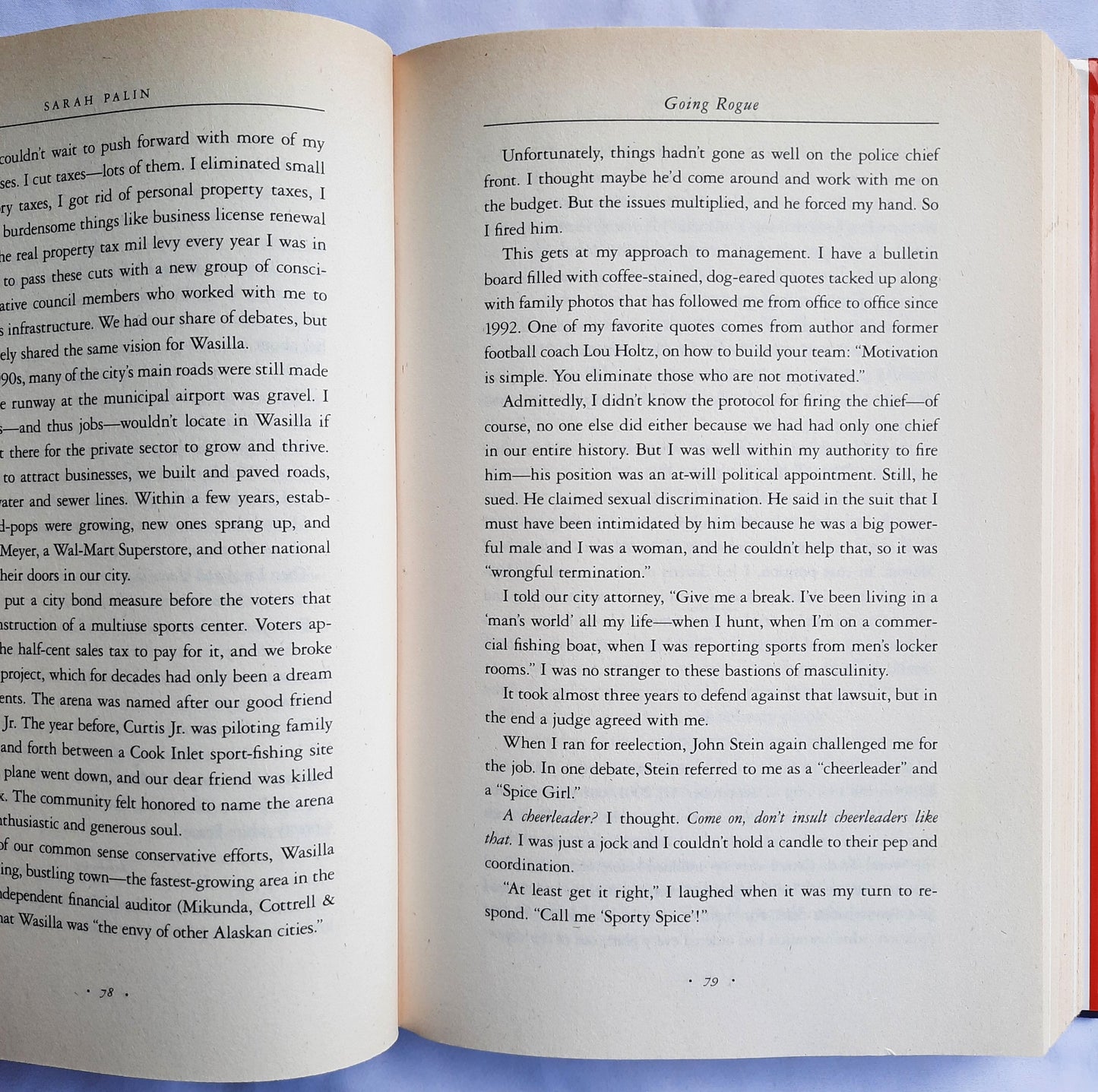Going Rogue: An American Life by Sarah Palin (Very good, 2009, HC, 413 pages, HarperCollins)