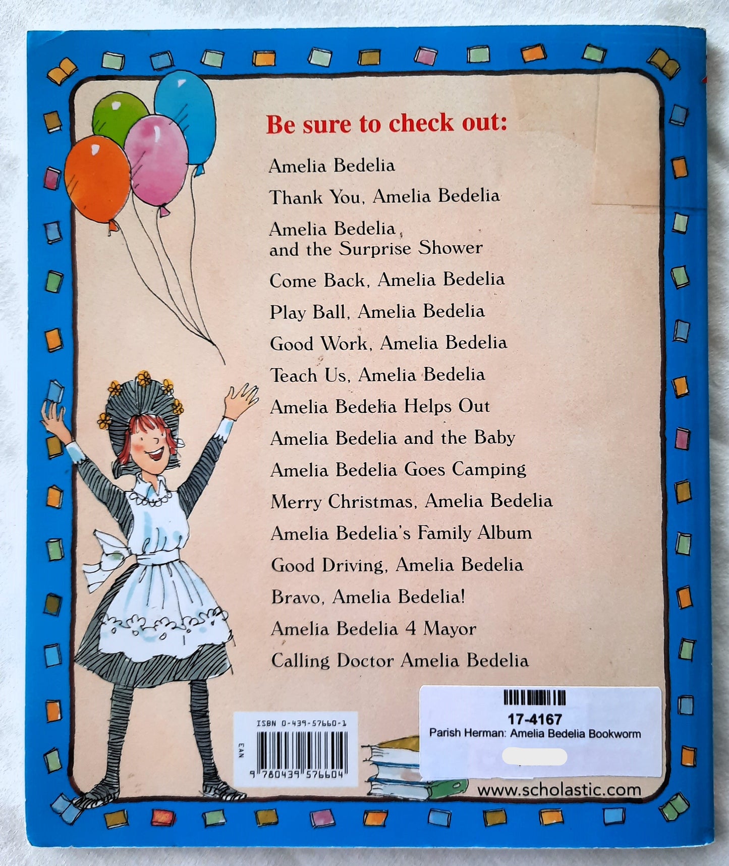Amelia Bedelia, Bookworm by Herman Parish (Very good, 2004, Pbk, 64 pages, Scholastic)