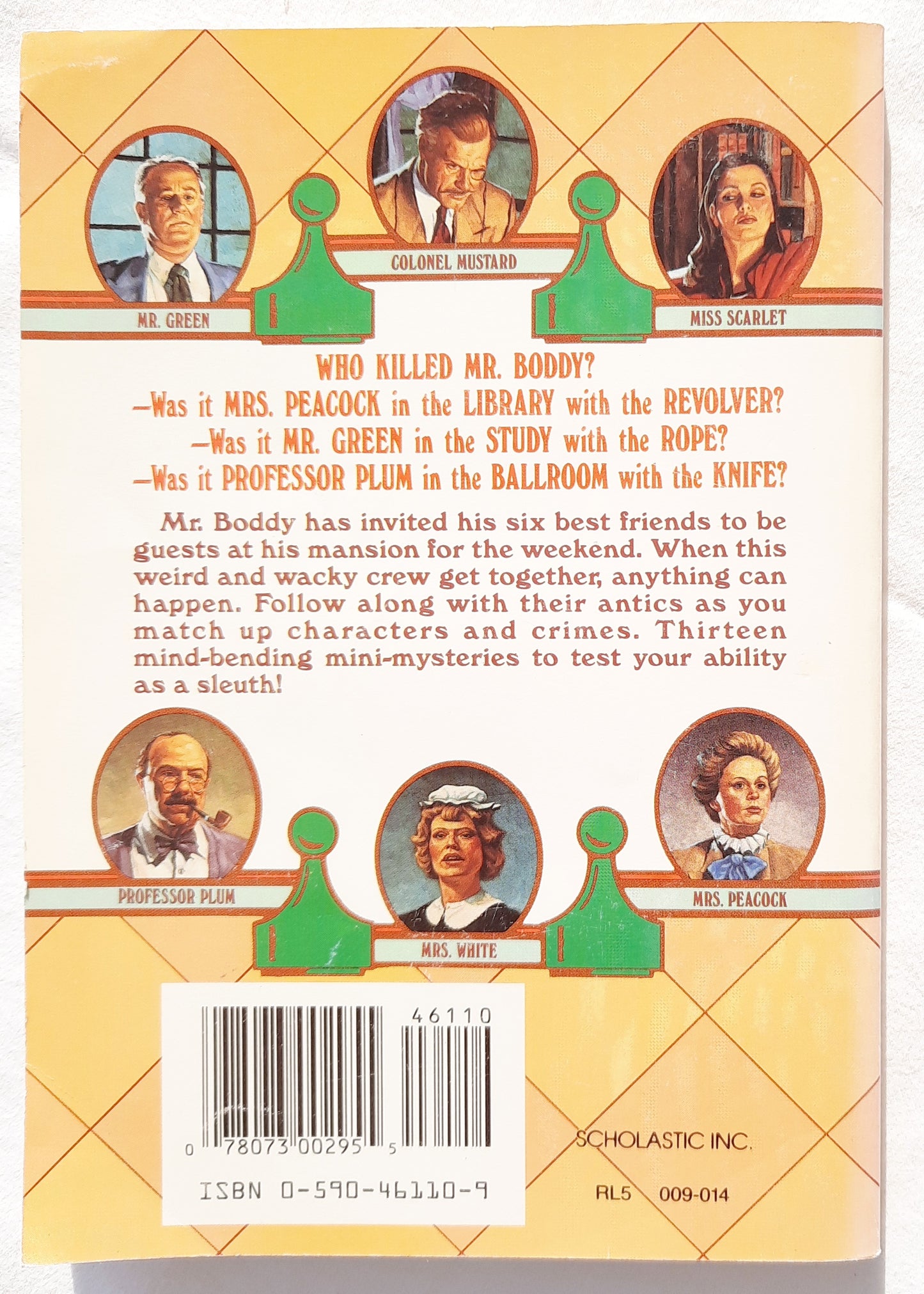 Clue: Who Killed Mr. Boddy by Eric Weiner (Good, 1992, Pbk, 102 pages, Scholastic)