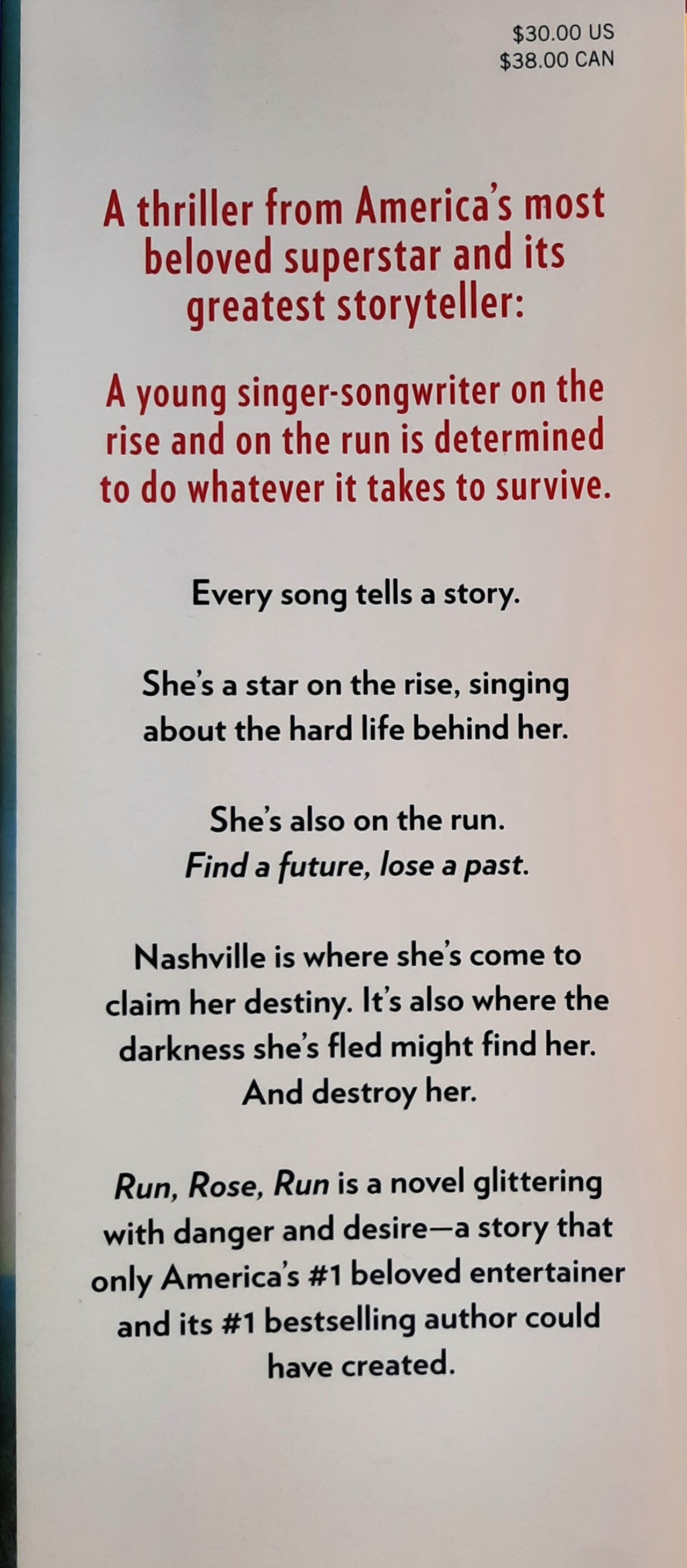 Run, Rose, Run by Dolly Parton; James Patterson (Very good, 2022, HC, 439 pages, Little, Brown and Co.)