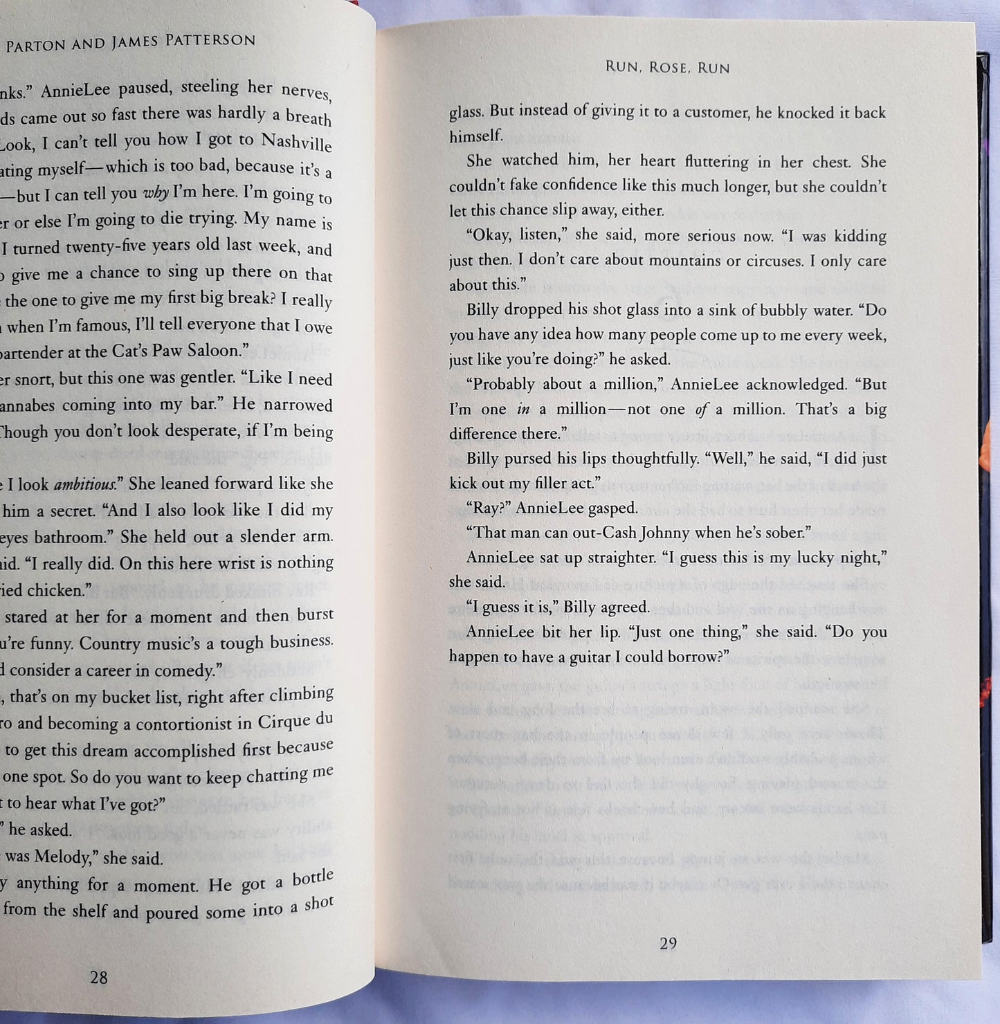 Run, Rose, Run by Dolly Parton; James Patterson (Very good, 2022, HC, 439 pages, Little, Brown and Co.)