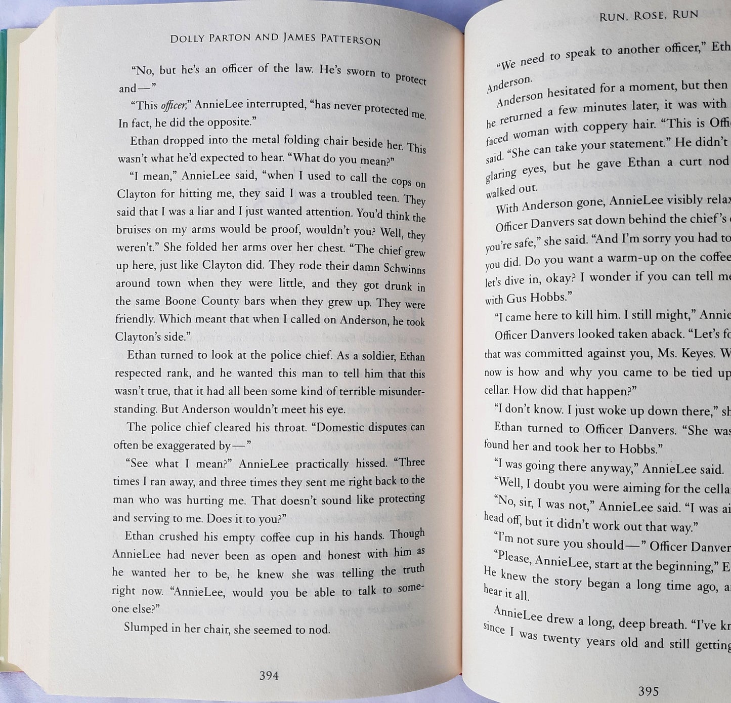 Run, Rose, Run by Dolly Parton; James Patterson (Very good, 2022, HC, 439 pages, Little, Brown and Co.)