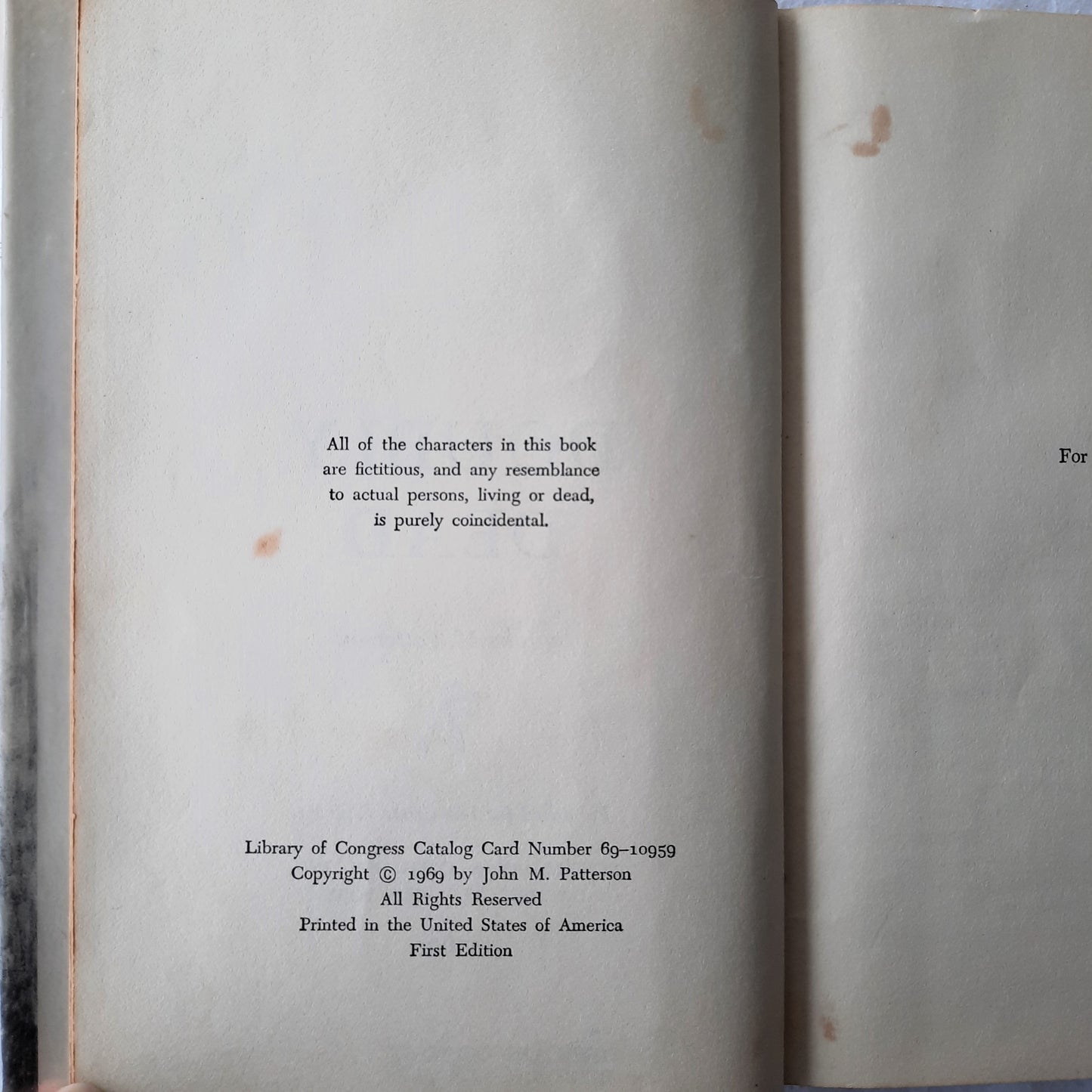 Doubly Dead by John M. Patterson (Acceptable, 1969, HC, 192 pages, Doubleday & Co.)