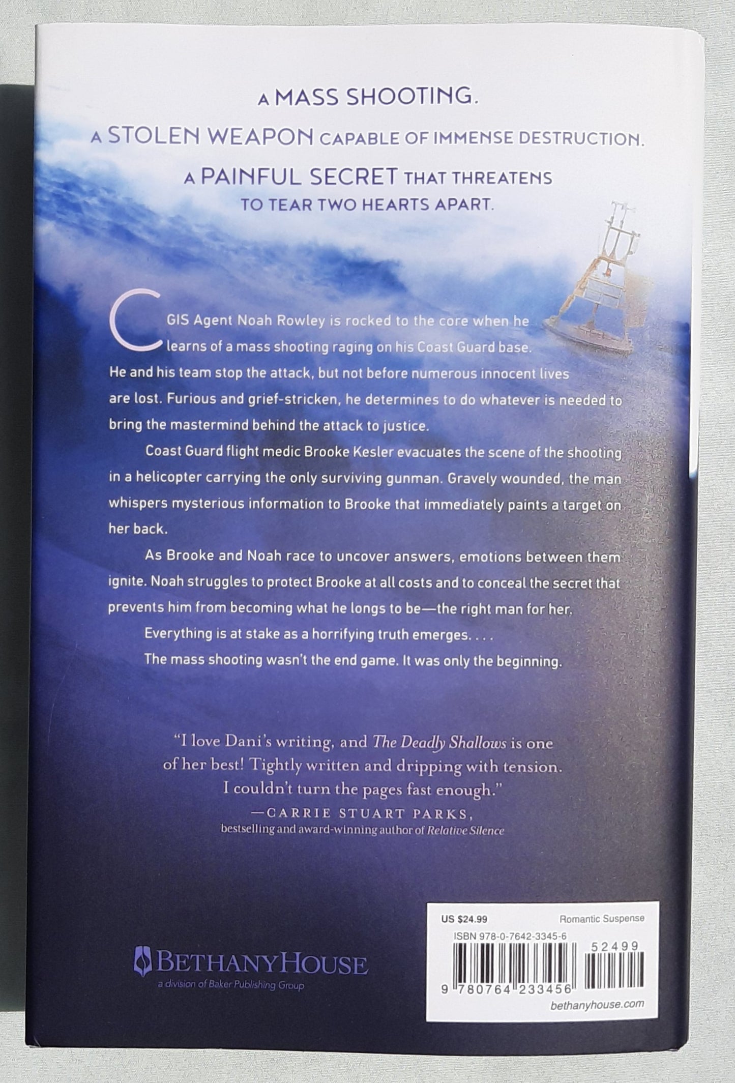 The Deadly Shallows by Dani Pettrey (Coastal Guardians #3, New, 2022, HC, 387 pages,Bethany House)