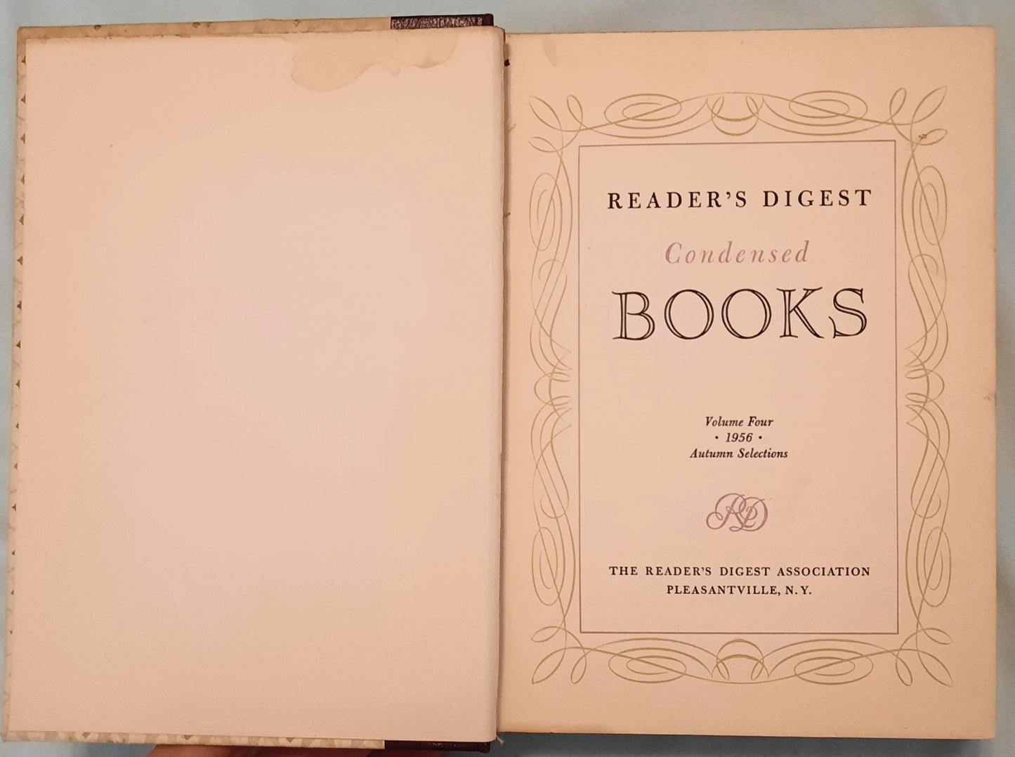 Reader's Digest Condensed Books Volume 4 Autumn Selections 1956 (Good, 574 pages, HC)