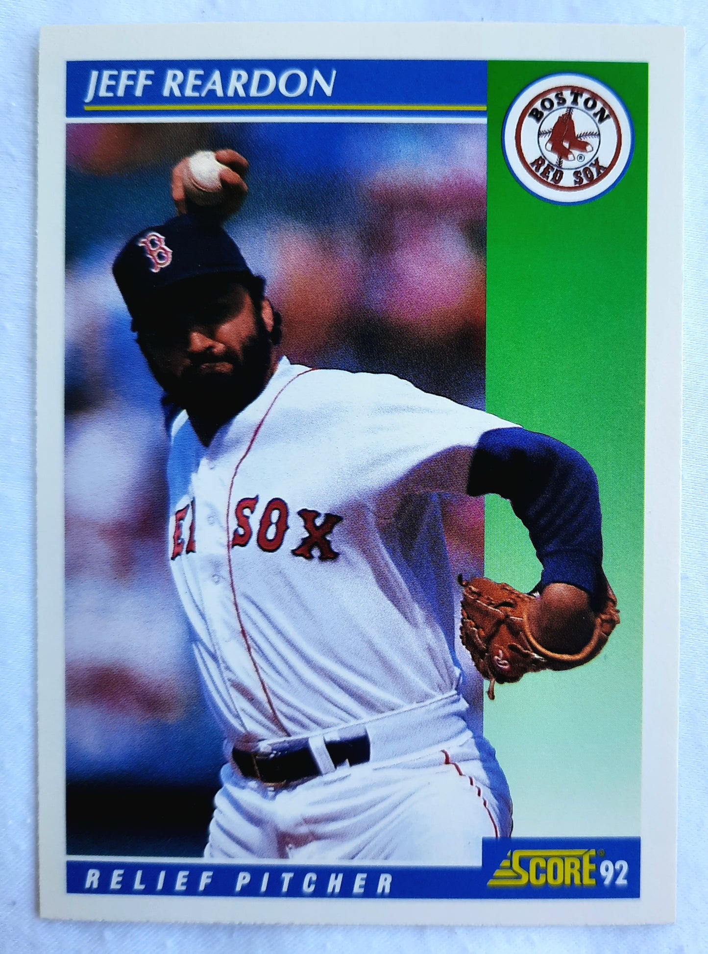 Score '92 Jeff Reardon Boston Red Sox Relief Pitcher #58 Baseball Card Near Mint