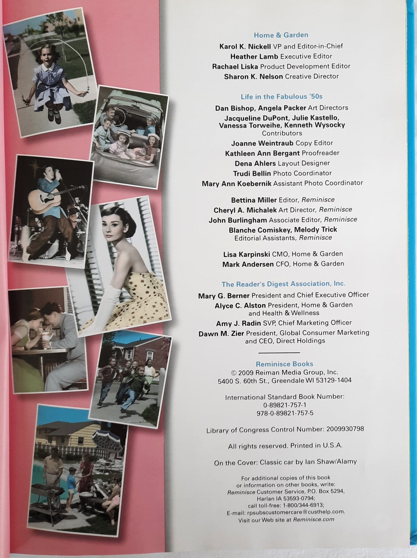 Reminisce Books: Life in the Fabulous '50s edited by Joanne Weintraub (Very good, 2009, HC, 208 pages, Reiman Media)