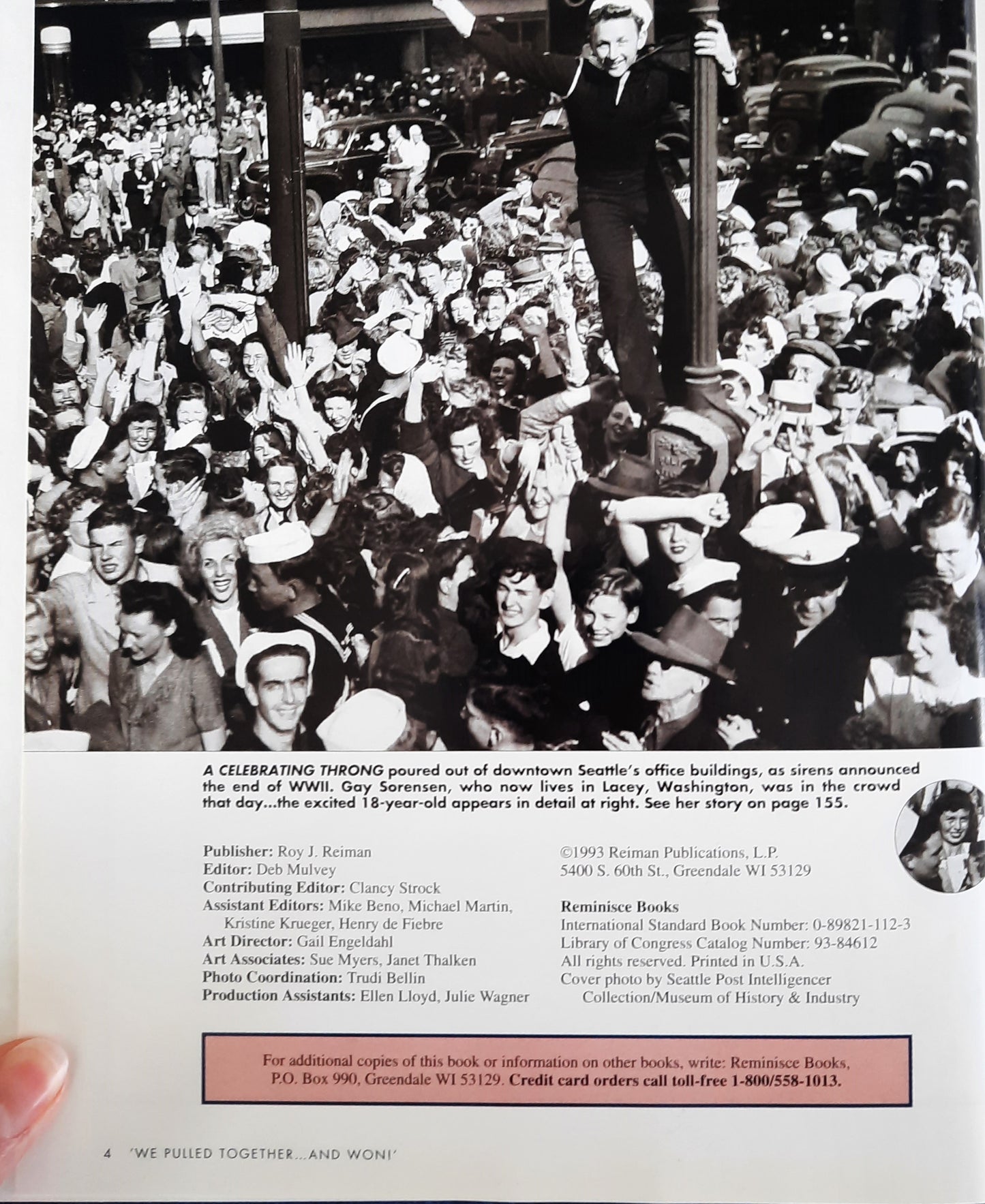 Reminisce Books: 'We Pulled Together and Won!' edited by Deb Mulvey (Very good, 1993, HC, 162 pages, Reiman Media)