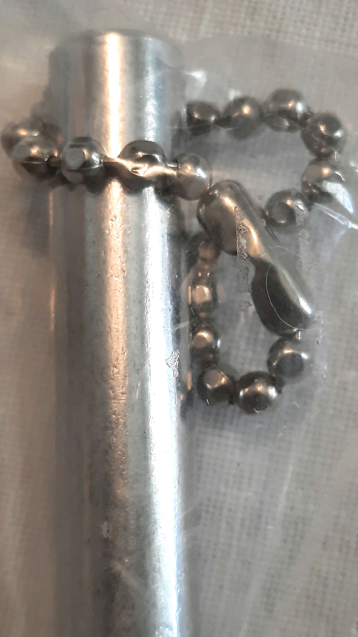 Essential or Anointing Oil Keychain Aluminum (NEW, Silvertone, 1.75")