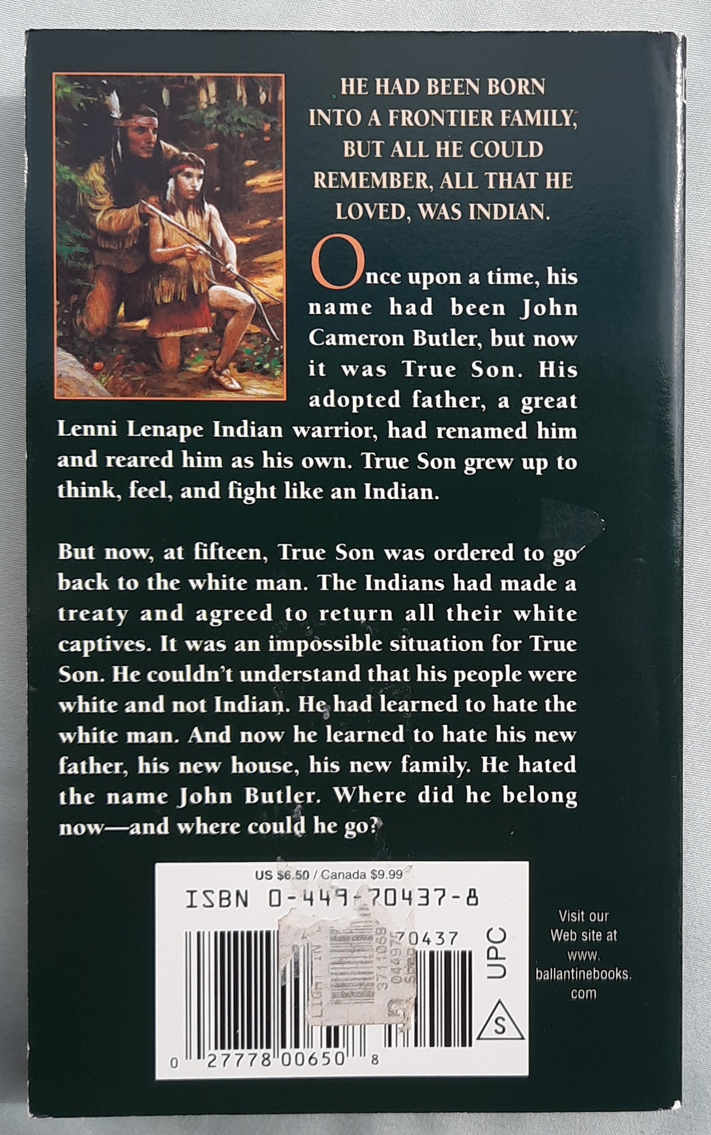 The Light in the Forest by Conrad Richter (Very good, 1991, Pbk, 120 pages, Ballantine Books)