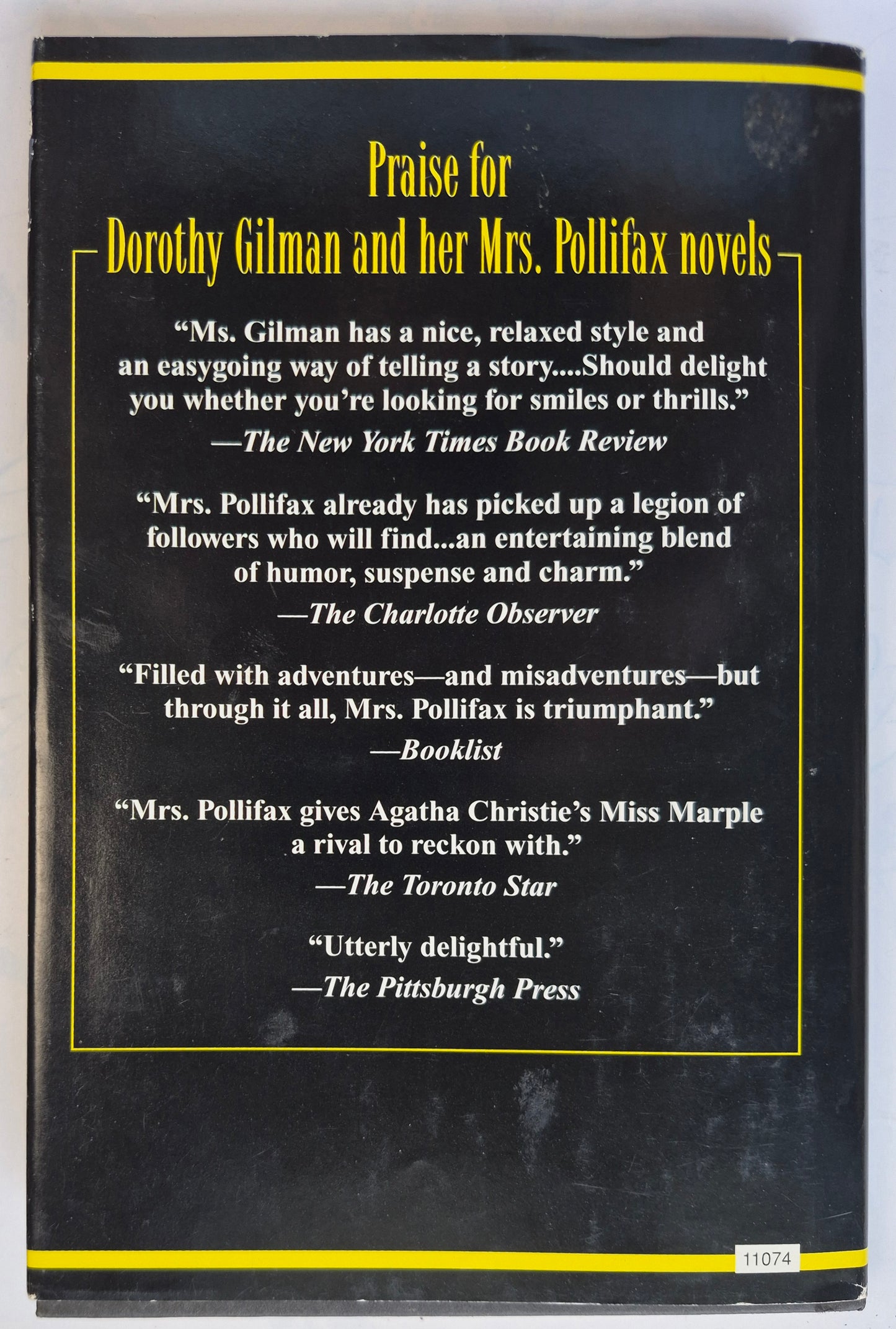 Mrs. Pollifax and the Lion Killer #12 by Dorothy Gilman -Very good, 1996, HC, 202 pgs, Ballantine Books