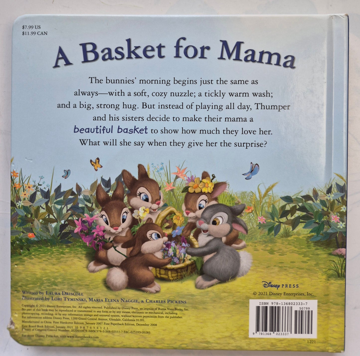 I Love You, My Bunnies by Laura Driscoll (Like new, 2021, HC Board Book, 24 pgs, Disney Press)
