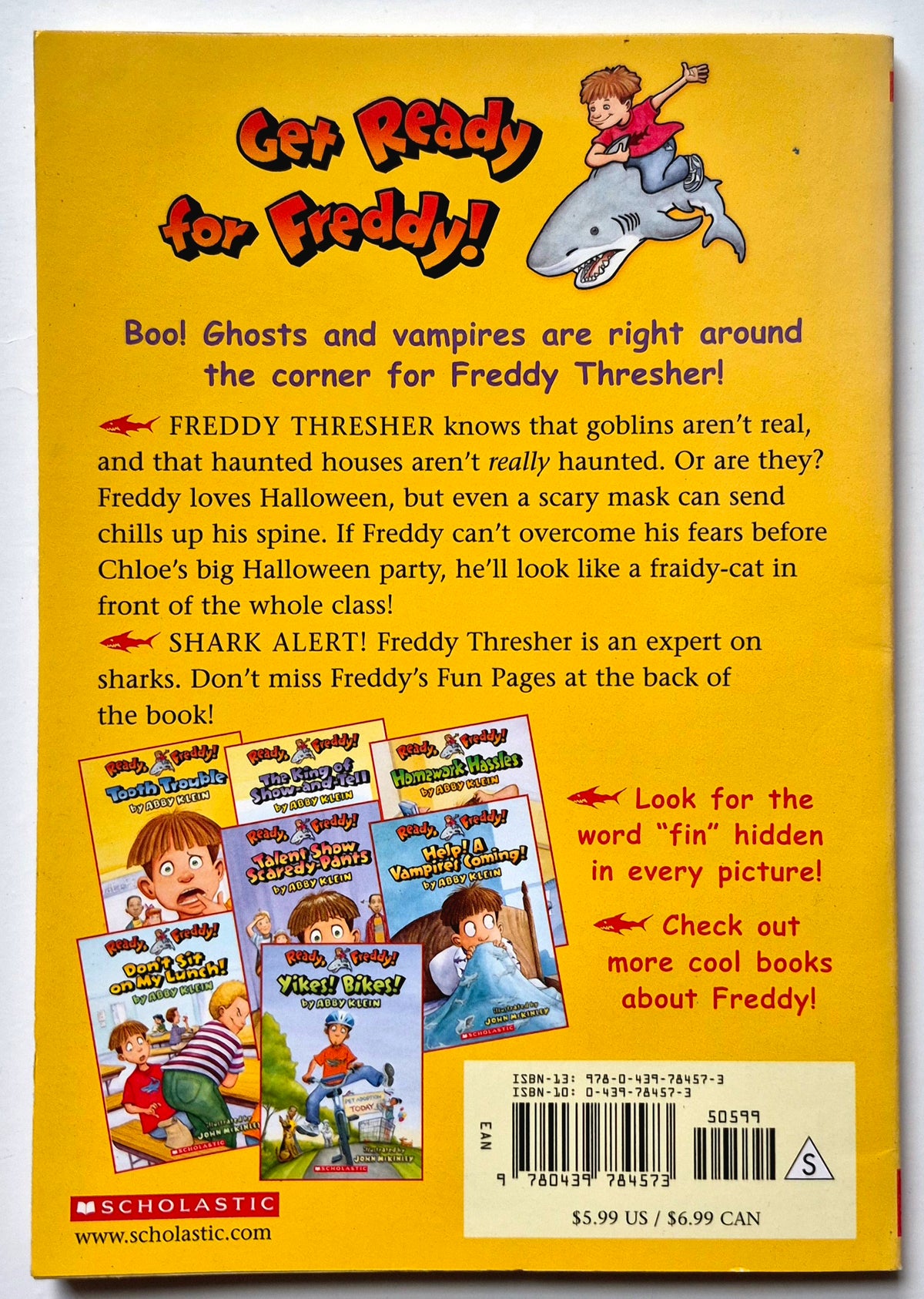 Ready, Freddy! Halloween Fraidy-Cat by Abby Klein (Very good, 2006. Pbk, 95 pgs, Scholastic)
