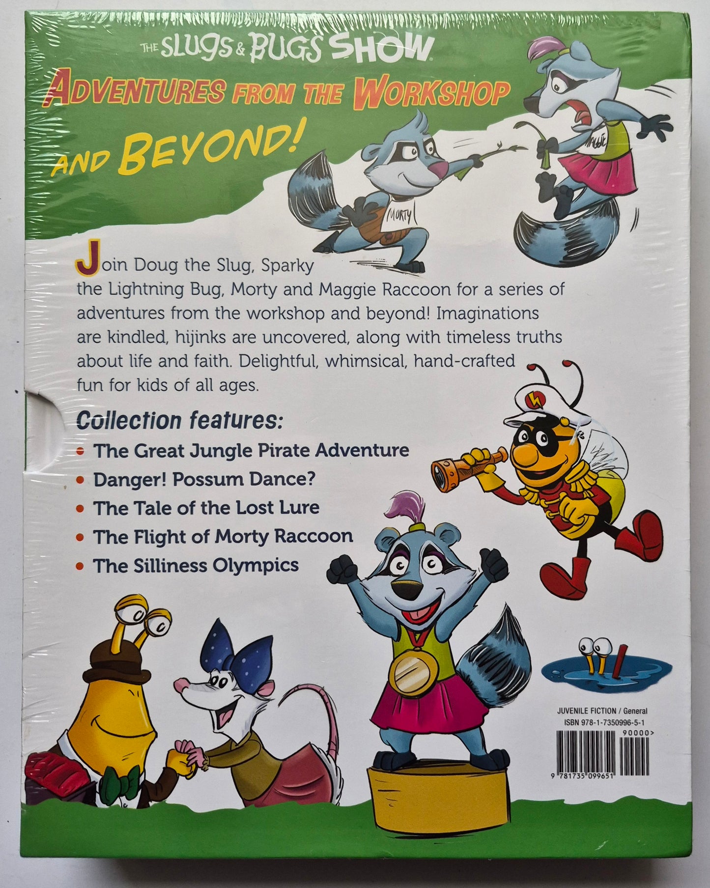 The Slugs & Bugs Show: Adventures from the Workshop and Beyond! 5-Book Collection (New, 2020, HC, 32 pgs each, Brentwood Studios)