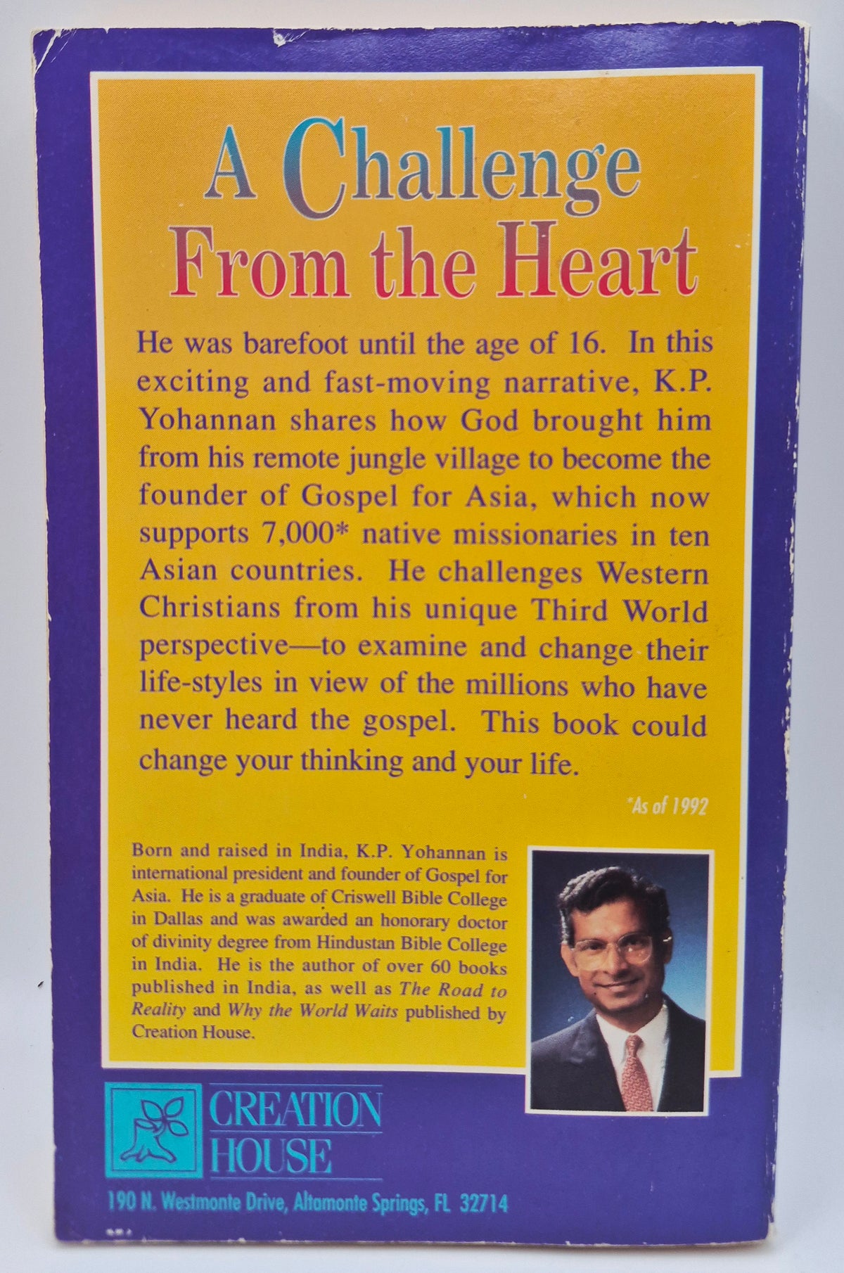 Revolution in World Missions by K. P. Yohannan (Good, 1995, Pbk, 287 pgs, Creation House)