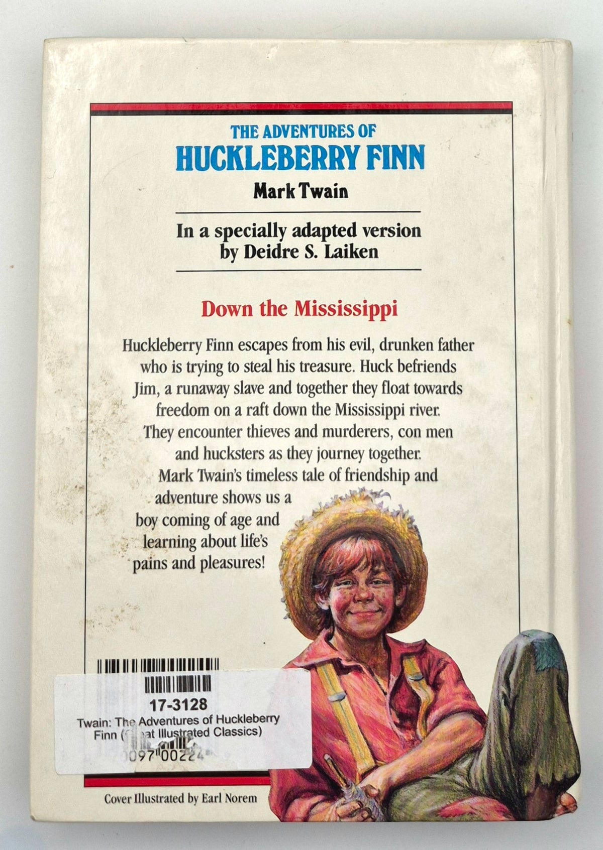 Las aventuras de Huckleberry Finn de Mark Twain (Grandes clásicos ilustrados, bueno, 1990, tapa dura, 239 págs., Baronet Books)