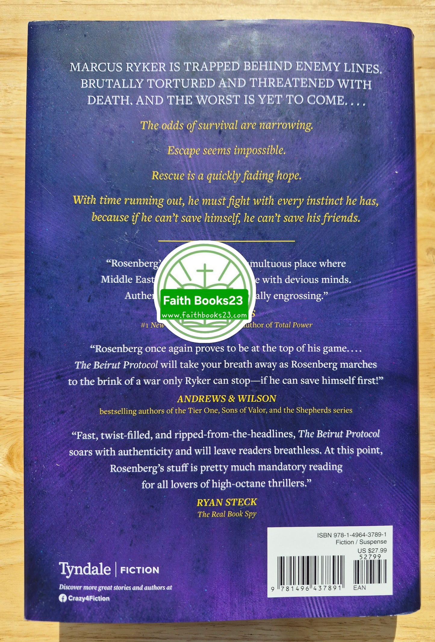 The Beirut Protocol by Joel Rosenberg (Marcus Ryker #4, New, 2021, HC, 442 pages, Tyndale Fiction)