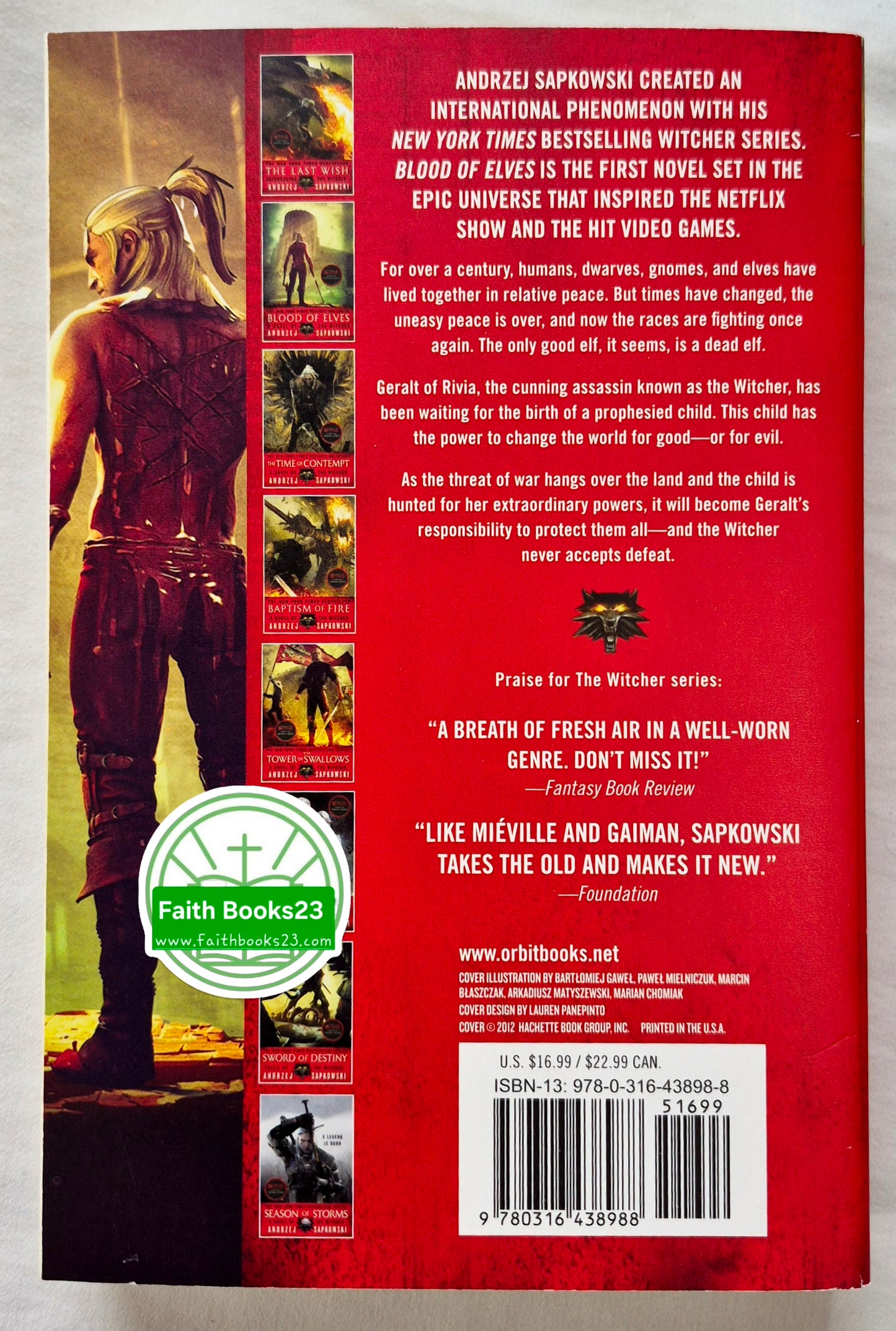 The Witcher: Blood of Elves #1 von Andrzej Sapkowski (Sehr gut, 2017, Taschenbuch, 420 Seiten, Orbit Books)