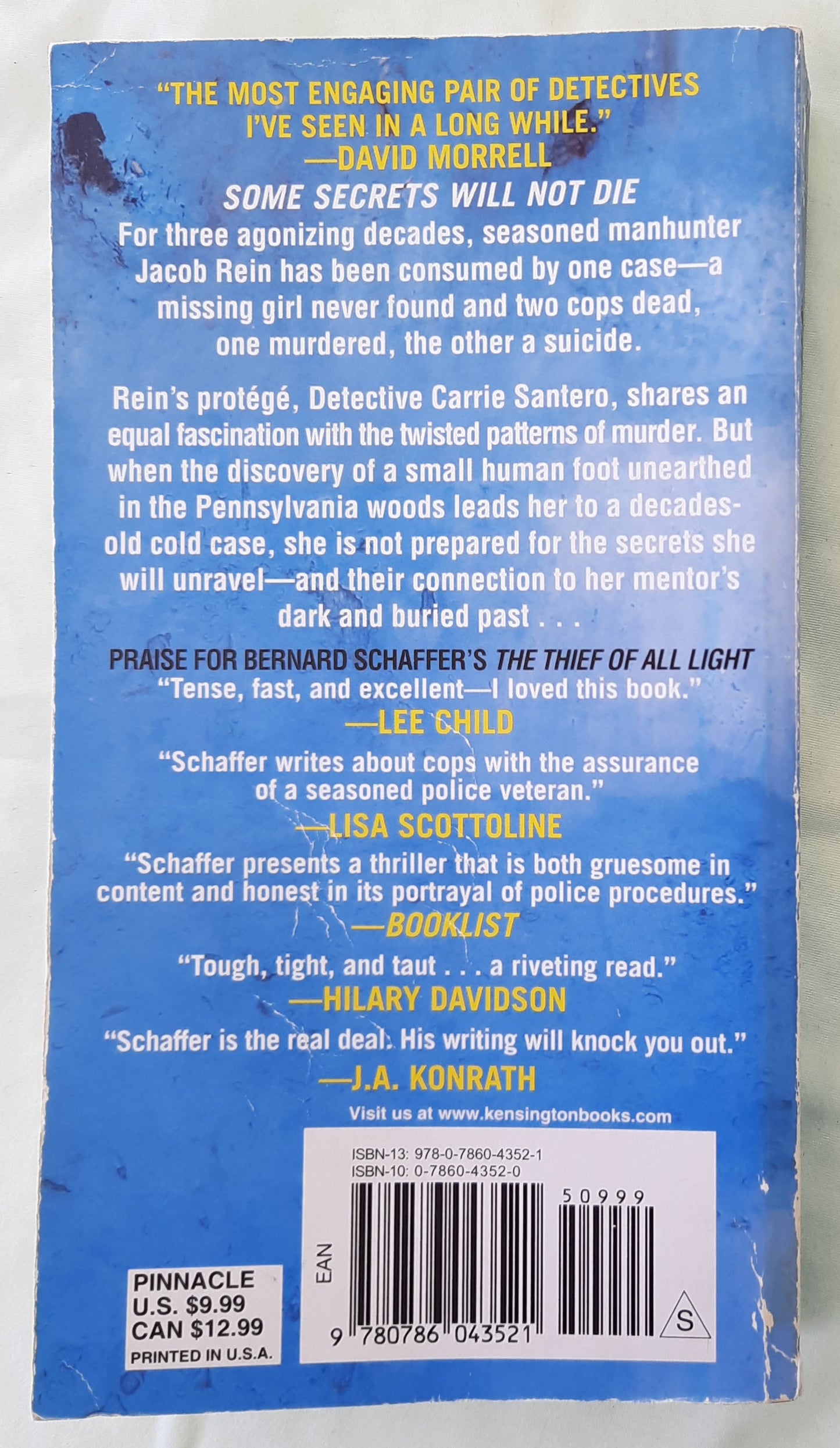 An Unsettled Grave by Bernard Schaffer (Santero and Rein #2, Good, 2020, Pbk, 357 pages, Pinnacle)