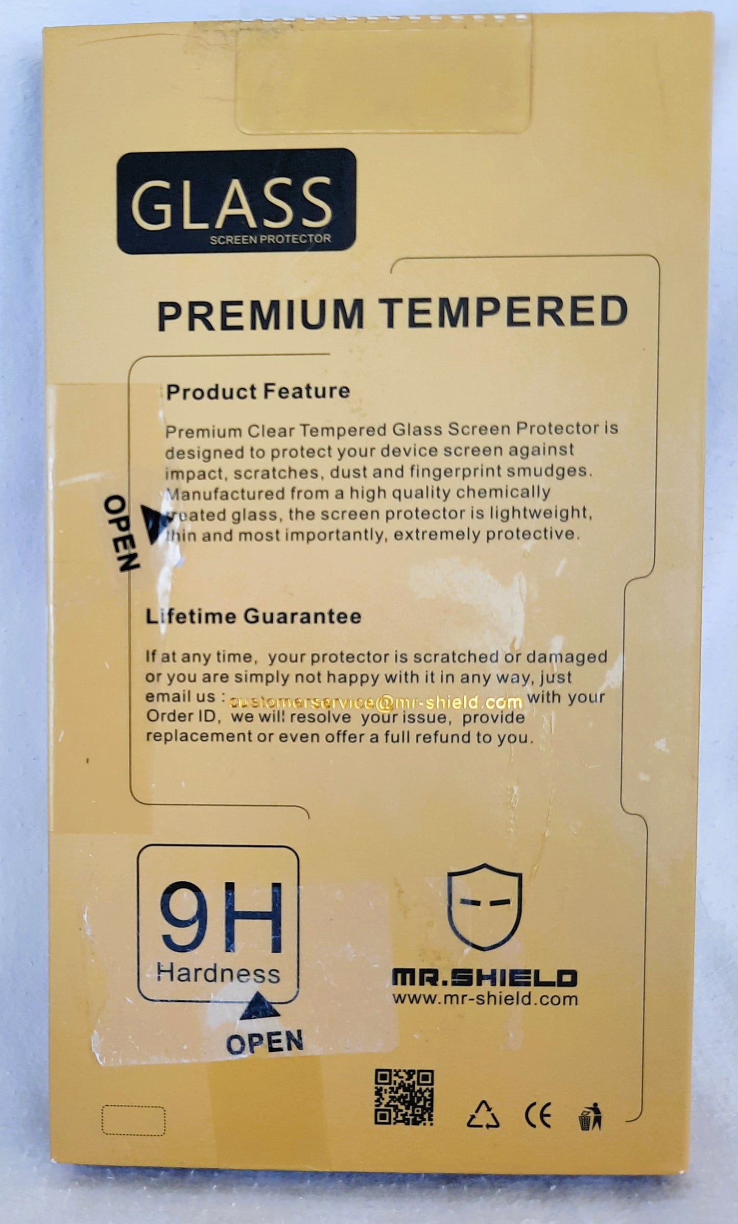 Mr. Shield Glass Screen Protector (New, 3 pack, 9H, HD, 2.5D)