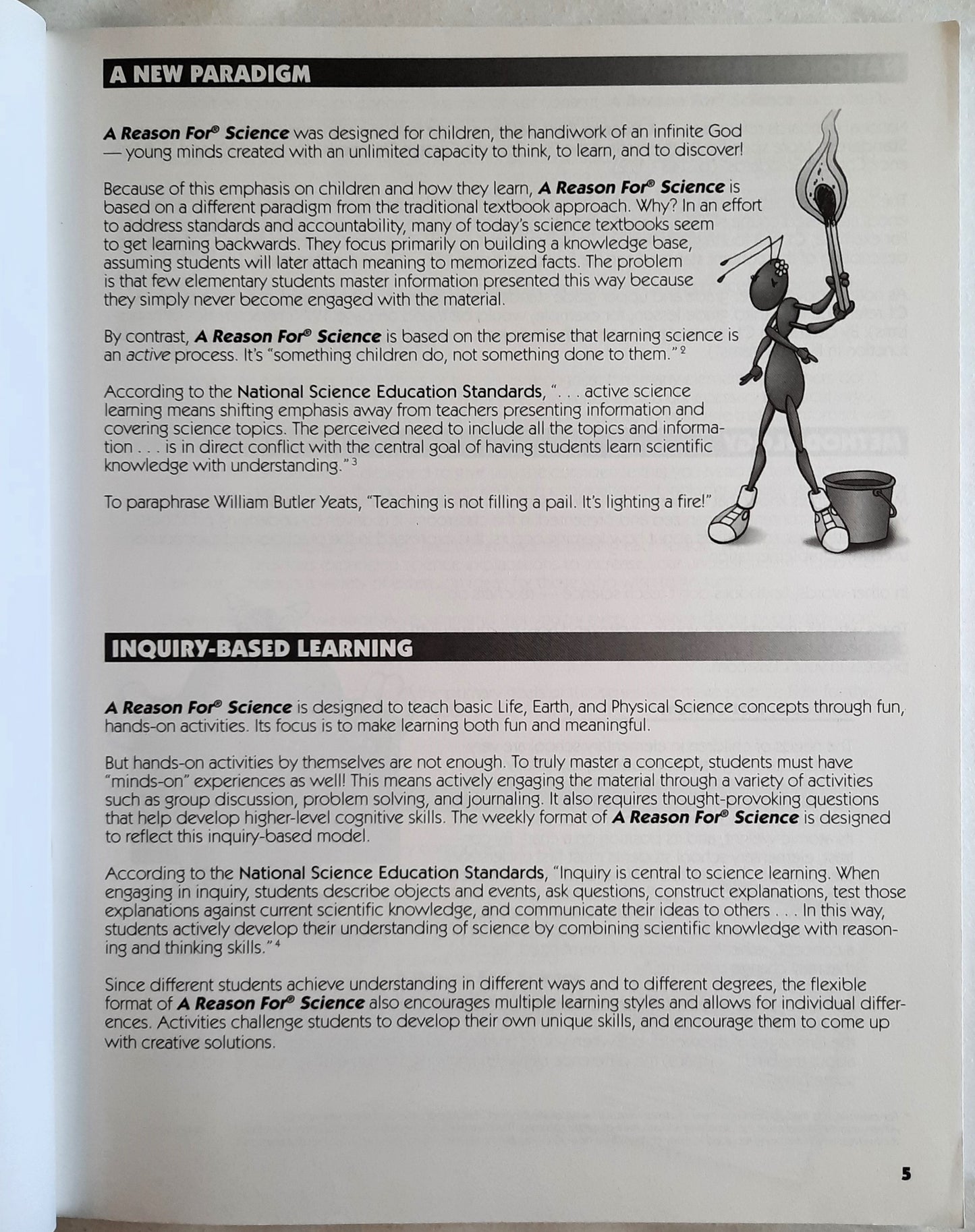 A Reason for Science Level E Teacher Guidebook by Dave & Rozann Seela (New, 2003, Pbk, 240 pages, The Concerned Group)