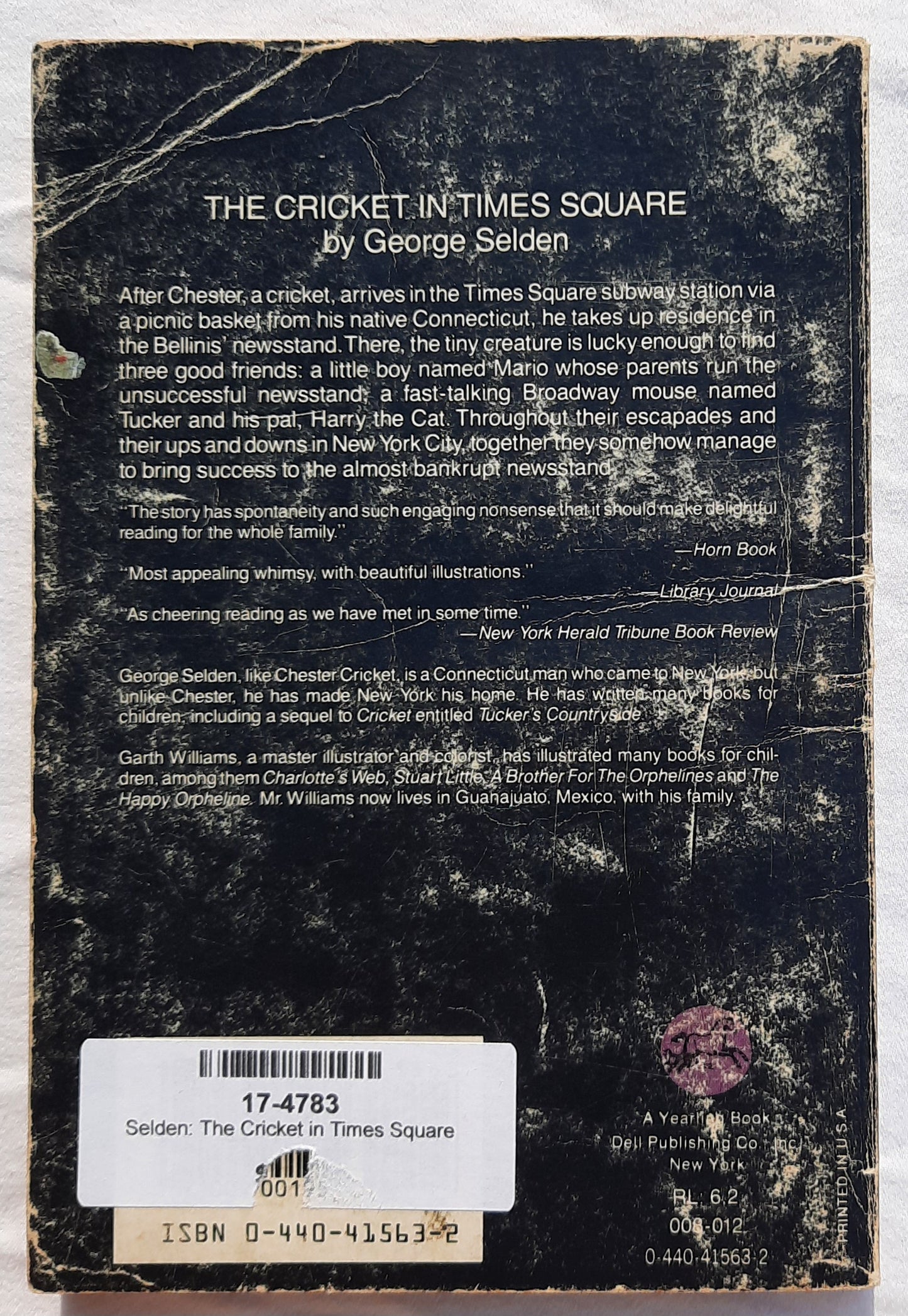 The Cricket in Times Square by George Selden (Good, 1970, Pbk, 160 pages, Yearling Book)