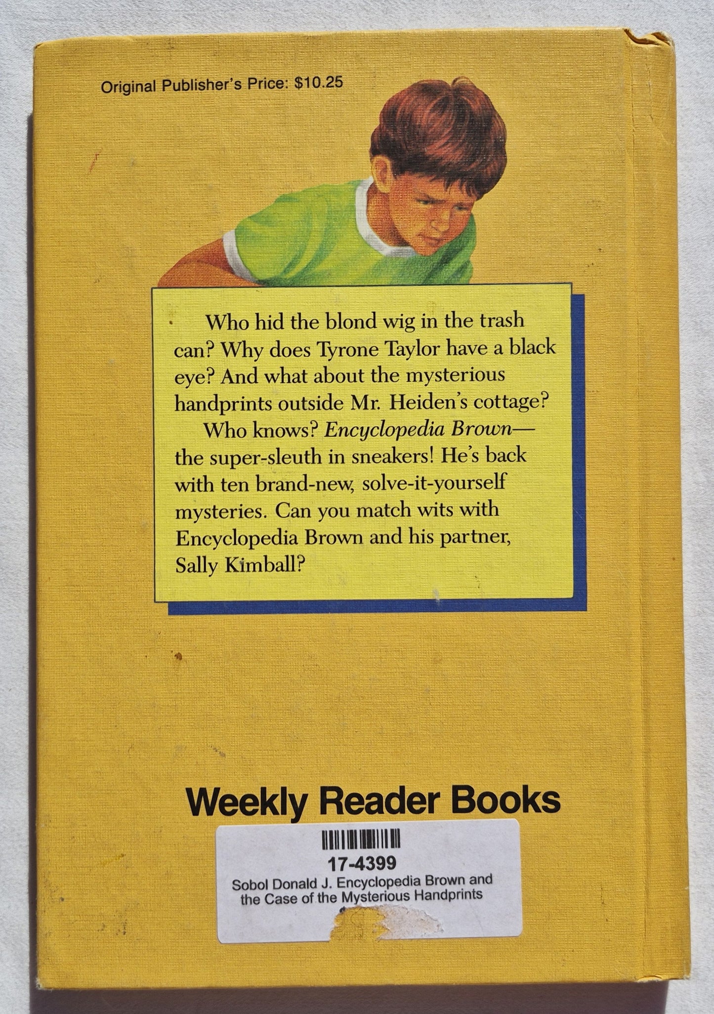 Encyclopedia Brown und der Fall der mysteriösen Handabdrücke von Donald J. Sobol (Gut, 1985, gebunden, 91 Seiten, William Morrow & Co.)