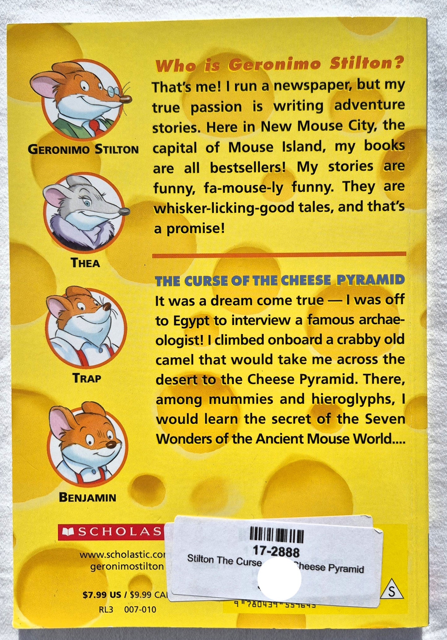 Geronimo Stilton – Der Fluch der Käsepyramide (Neu, 2004, Taschenbuch, 122 Seiten, Scholastic)