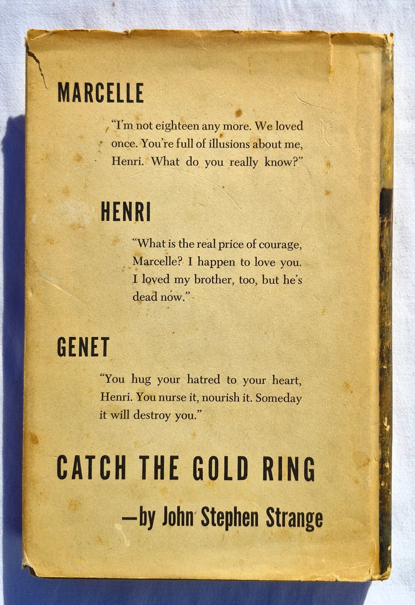 Catch the Gold Ring von John Stephen Strange (Sehr gut, 1955, gebunden, 223 Seiten, Doubleday & Co.)