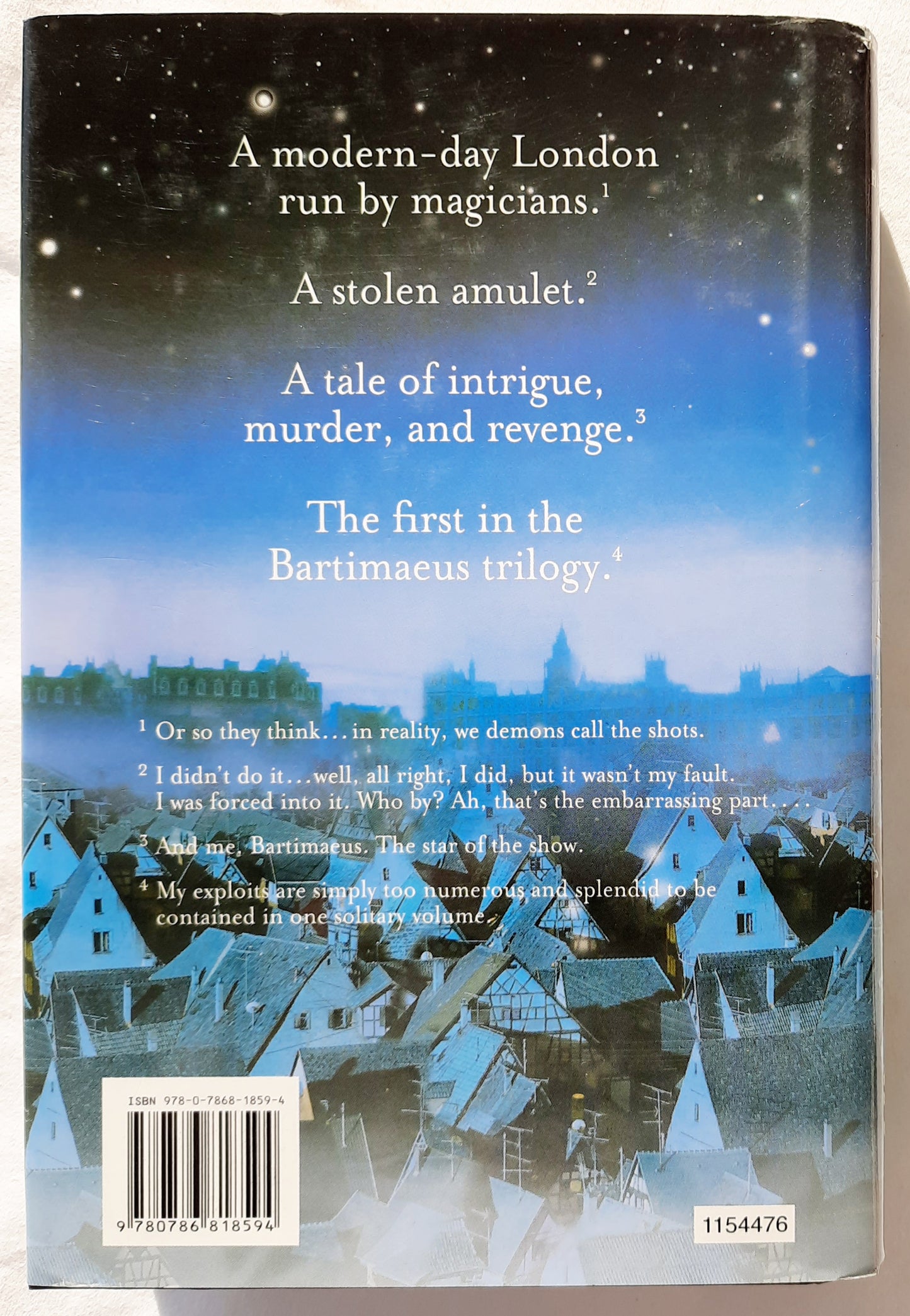 The Bartimaeus Trilogy #1: The Amulet of Samarkand by Jonathan Stroud (Very good, 2003, HC, 462 pages, Miramax Books)
