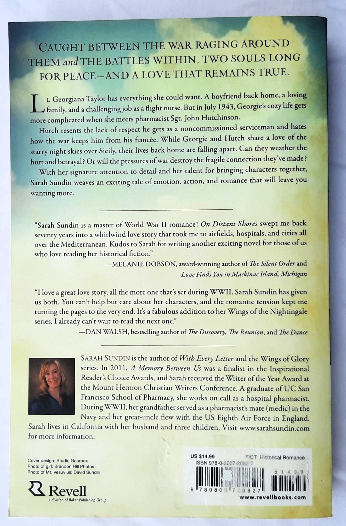 On Distant Shores by Sarah Sundin (Wings of the Nightingale #2, New, 2013, Pbk, 430 pages, Revell)