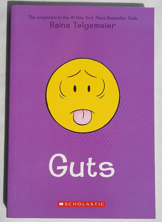 Guts by Raina Telgemeier (Like new, 2019, Pbk, 215 pages, Scholastic)