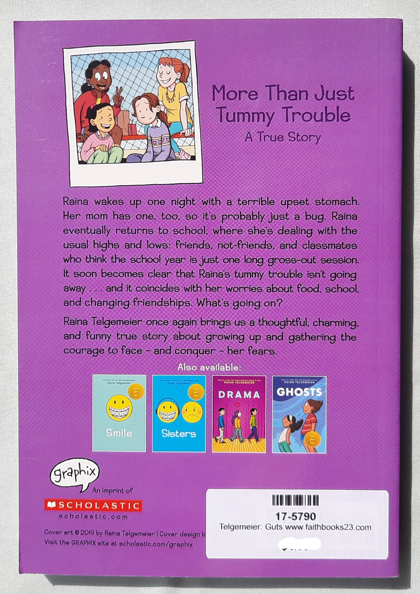 Guts by Raina Telgemeier (Like new, 2019, Pbk, 215 pages, Scholastic)