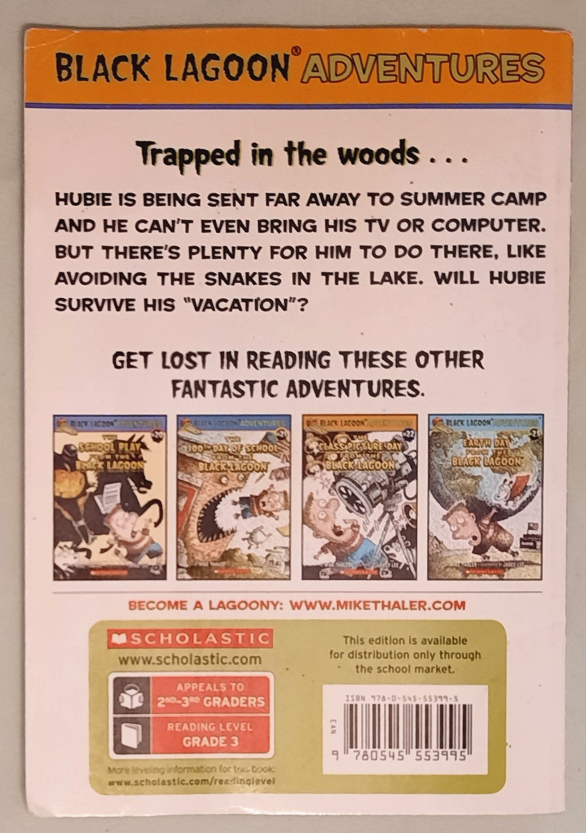 The Summer Camp from the Black Lagoon by Mike Thaler; Jared Lee (Good, 2014, Pbk, 64 pages, Scholastic)
