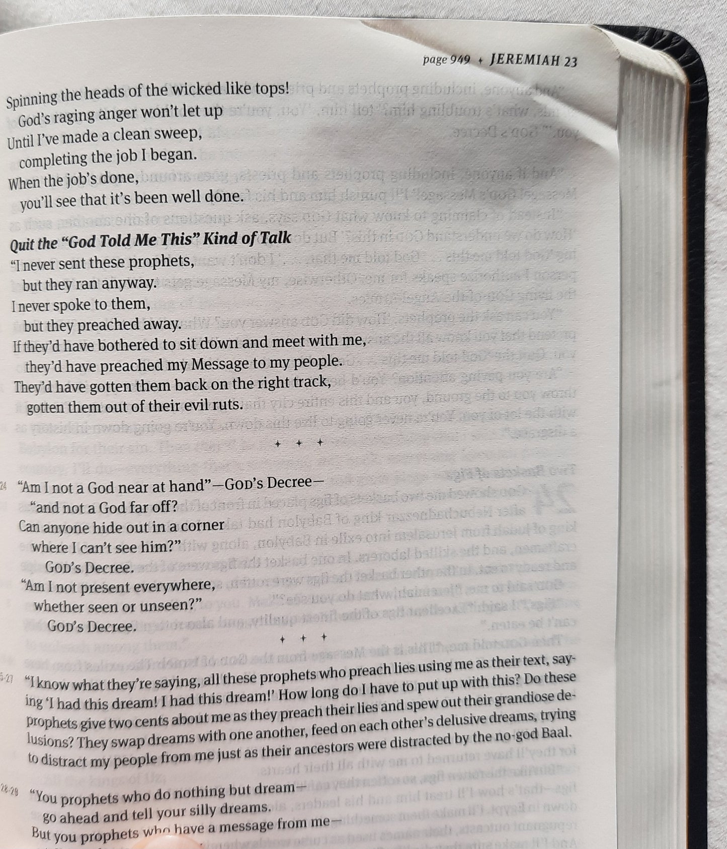 The Message Compact Bible (New, 2021, Black Leather-look, 1536 pages, NavPress)