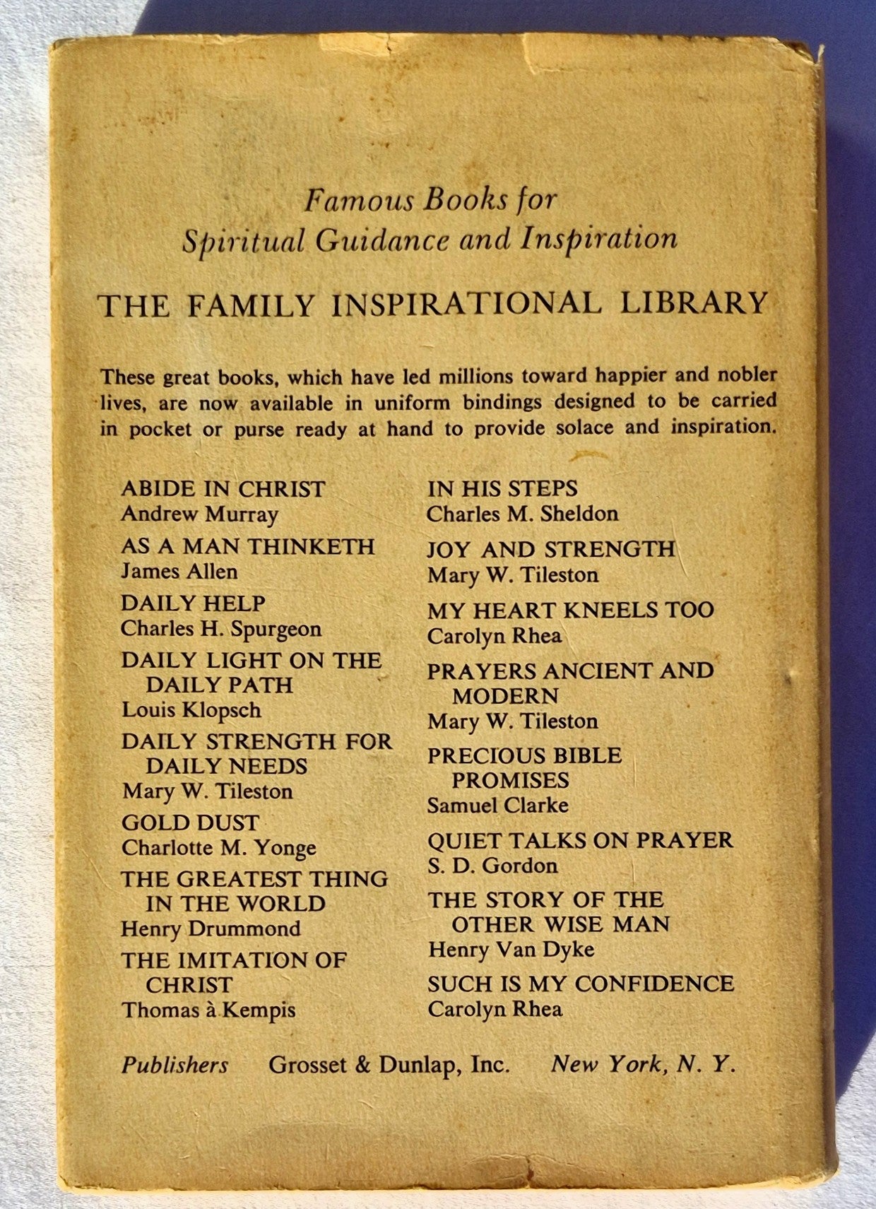Joy and Strength by Mary Wilder Tileston (Sehr gut, 1929, geb., 373 Seiten, Grosset & Dunlap)