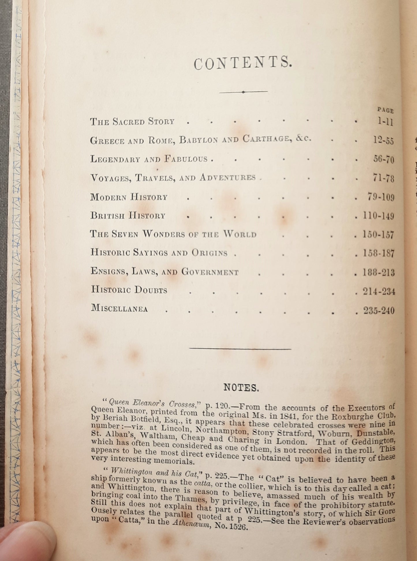 Curiosities of History by John Timbs F.S.A. (Good, 1857, HC, 279 pages, Davis Bogue, Fleet Street) RARE First Edition!