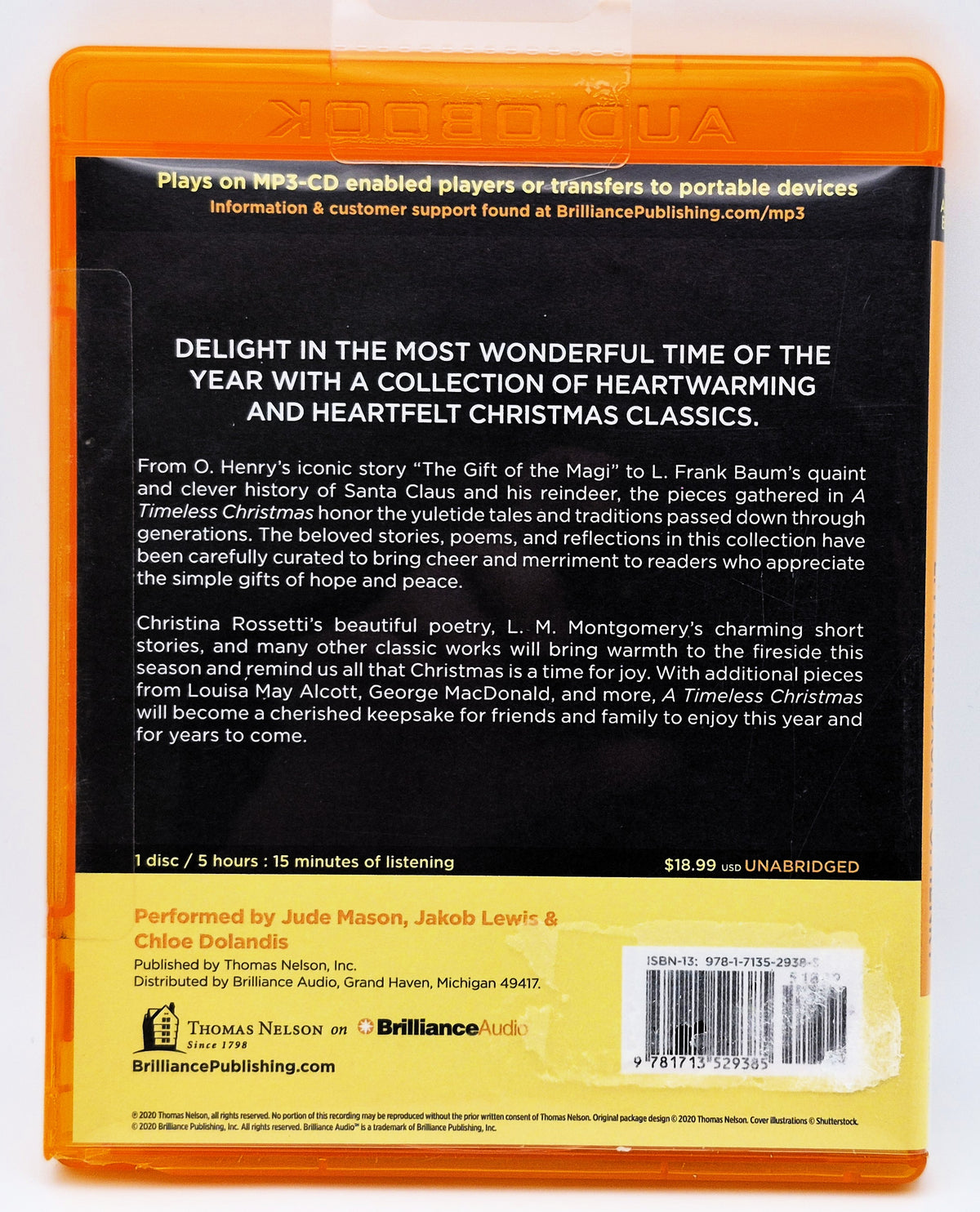 Audiolibro Una Navidad Eterna (Nuevo, 2020, CD, Thomas Nelson) Incluye: Henry, Baum, Alcott, MacDonald y más