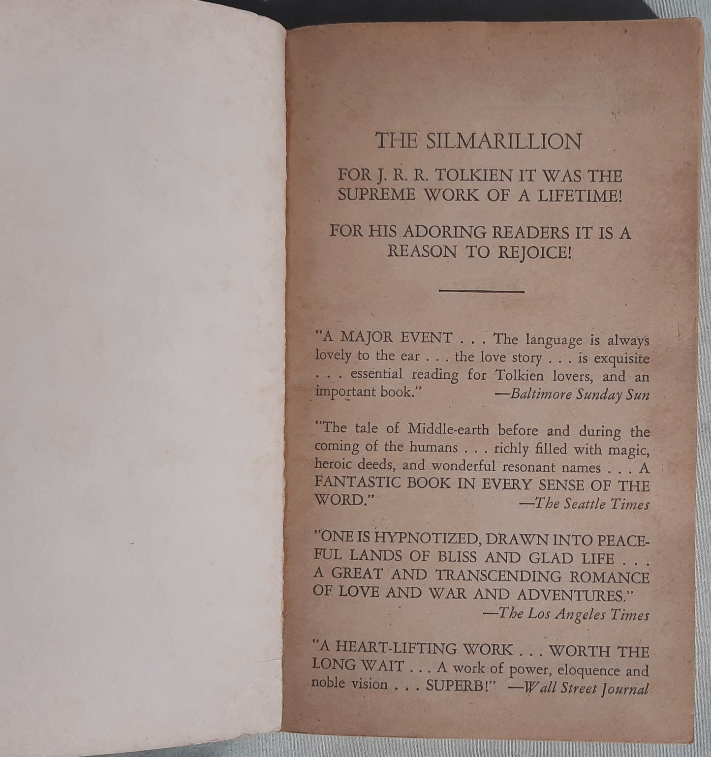 The Silmarillion by J.R.R. Tolkien (Good, 1979, Pbk, 458 pages, Ballantine Books)