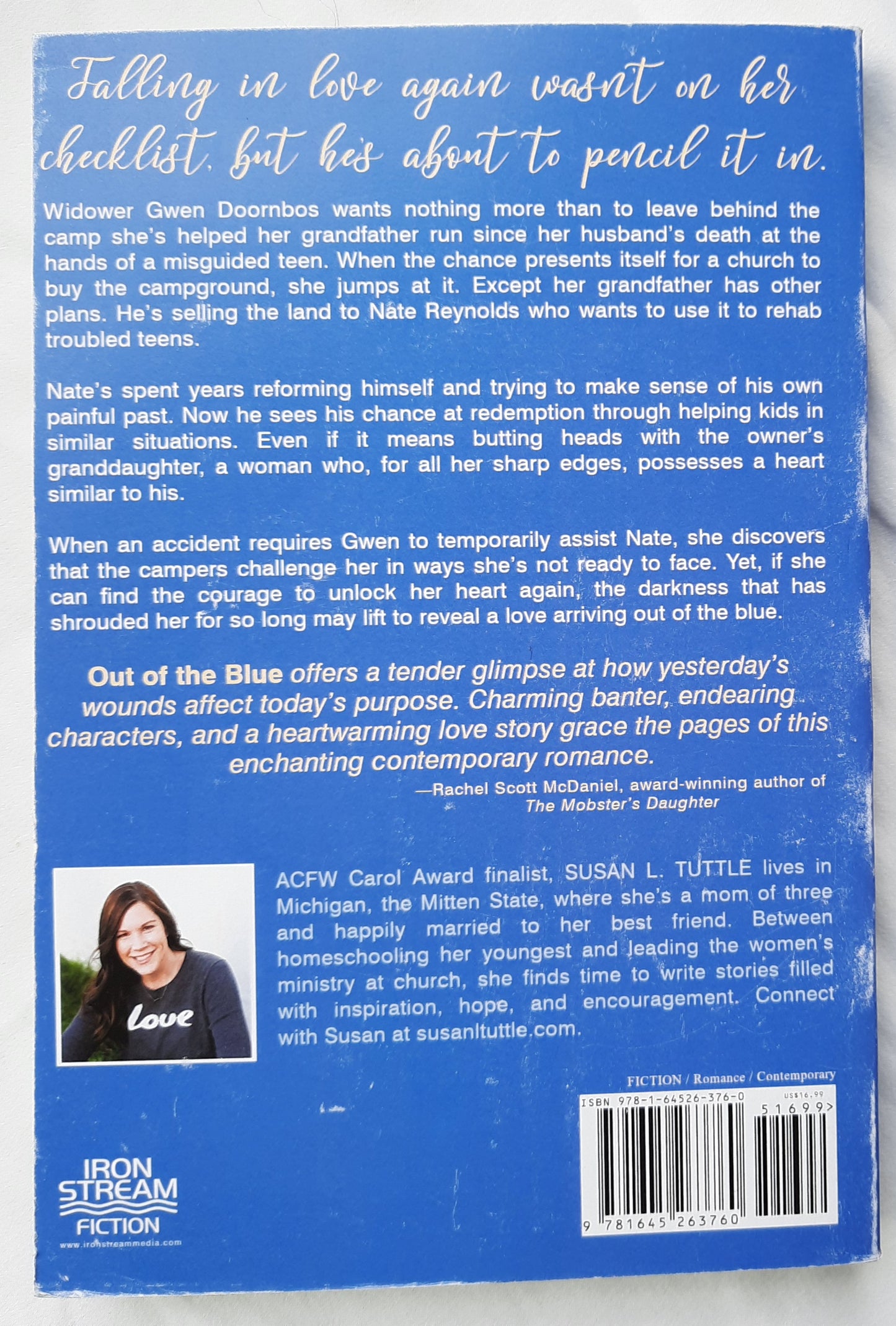 Out of the Blue by Susan L. Tuttle (New, 2022, Pbk, 321 pages, Iron Stream Fiction)