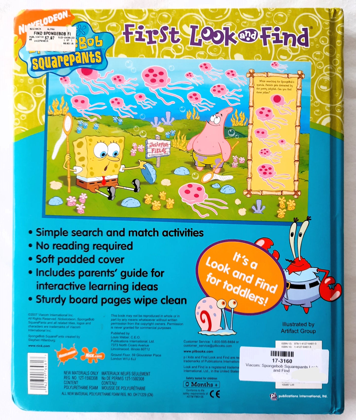 Spongebob Squarepants (First Look and Find, Very good, 2007, Board Book, 16 pages, Viacom Int'l)