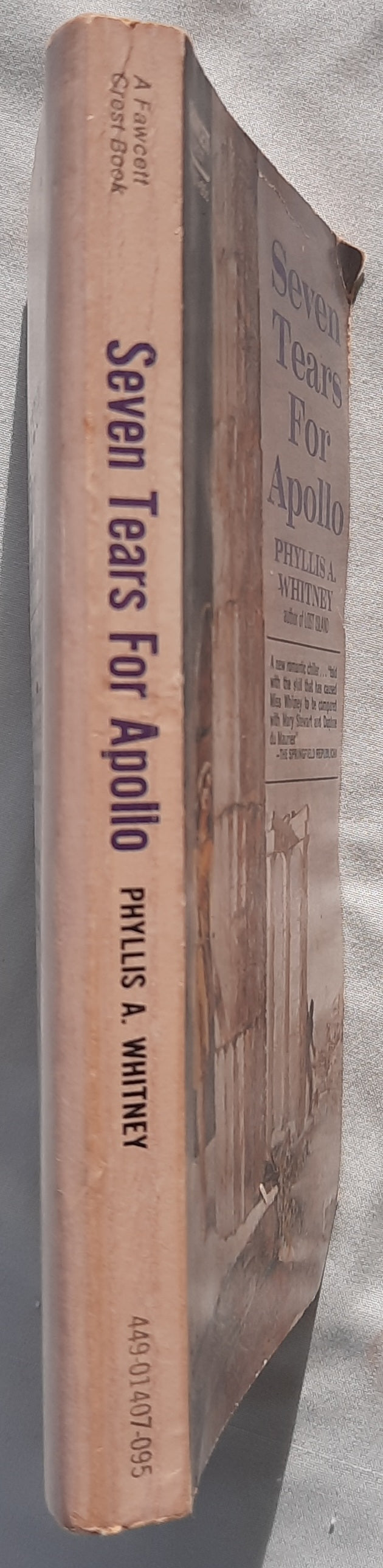 Seven Tears for Apollo by Phyllis A. Whitney (Good, 1963, Pbk, 224 pages, Fawcett Crest)